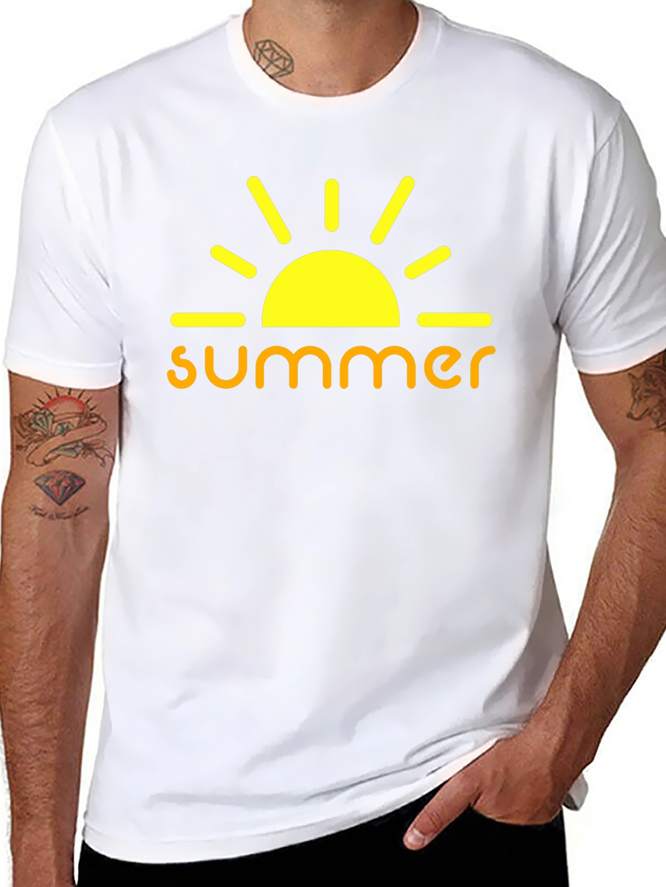 Summer Sun Graphic Tee - Mens Black T-Shirt