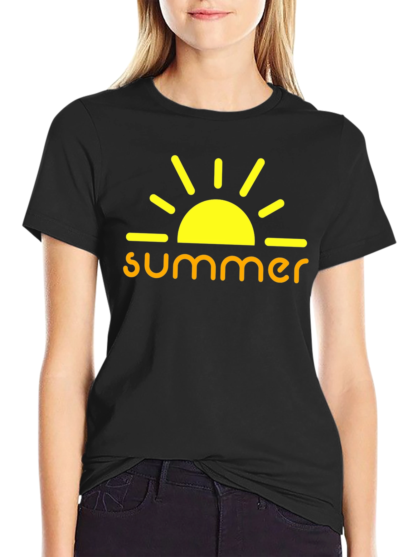 Summer Sun Graphic Tee - Mens Black T-Shirt