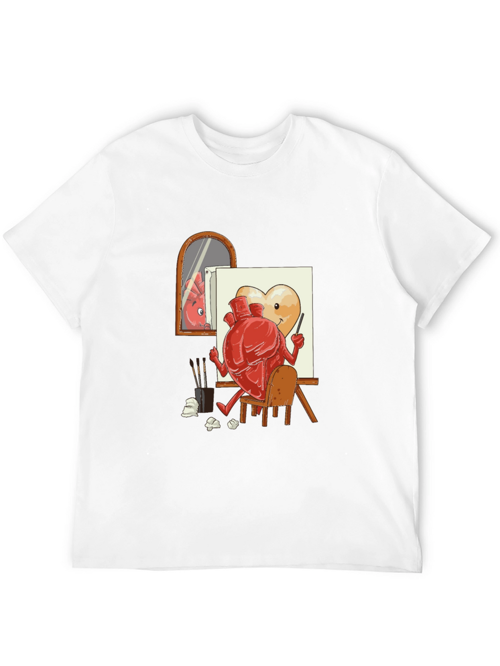 Artsy Heart Black T-Shirt