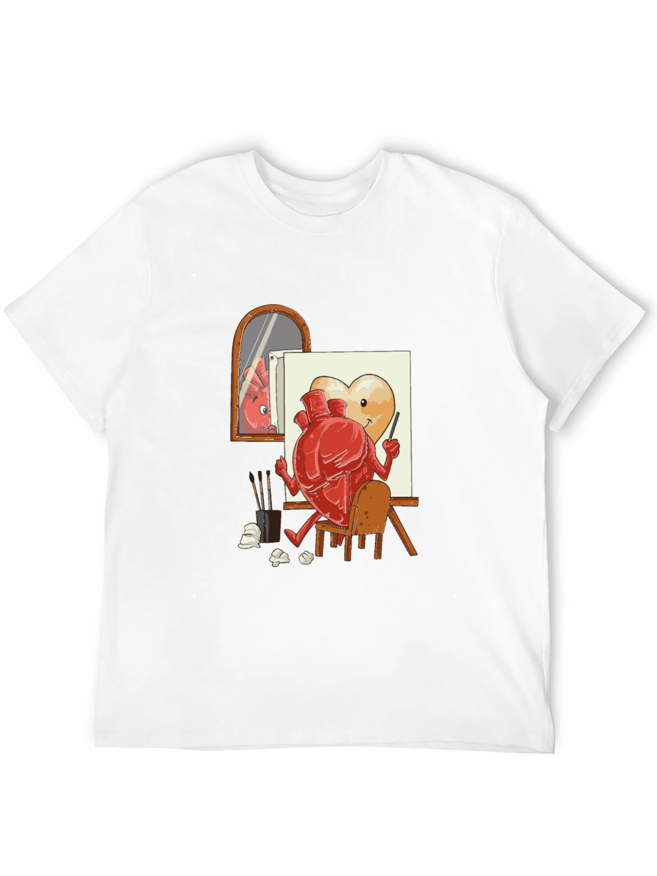 Artsy Heart Black T-Shirt