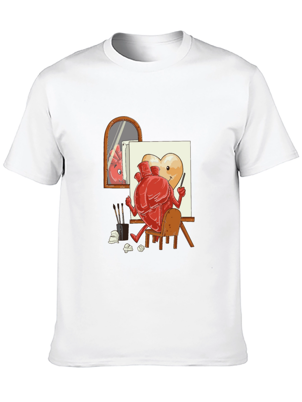 Artsy Heart Black T-Shirt