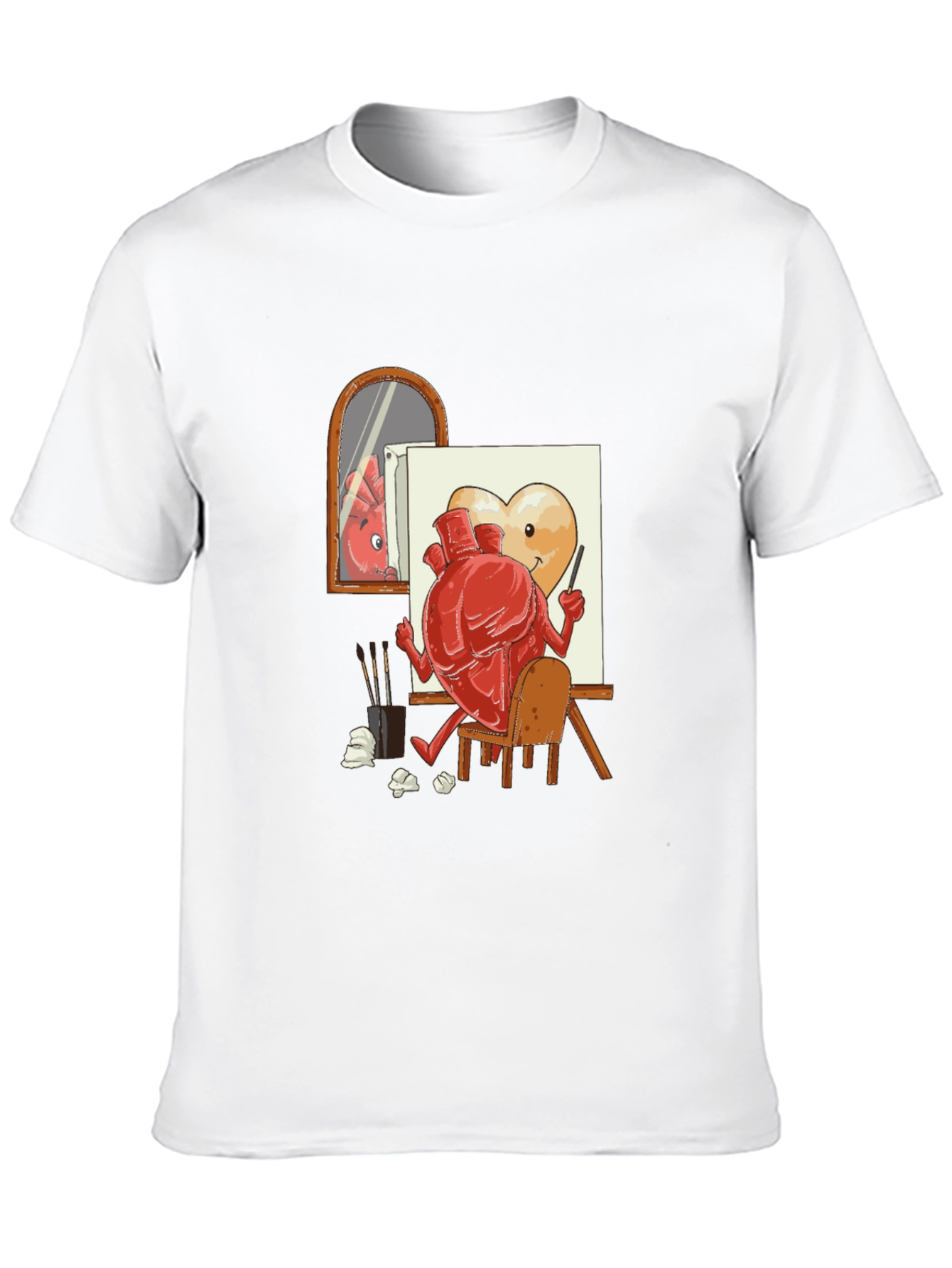 Artsy Heart Black T-Shirt