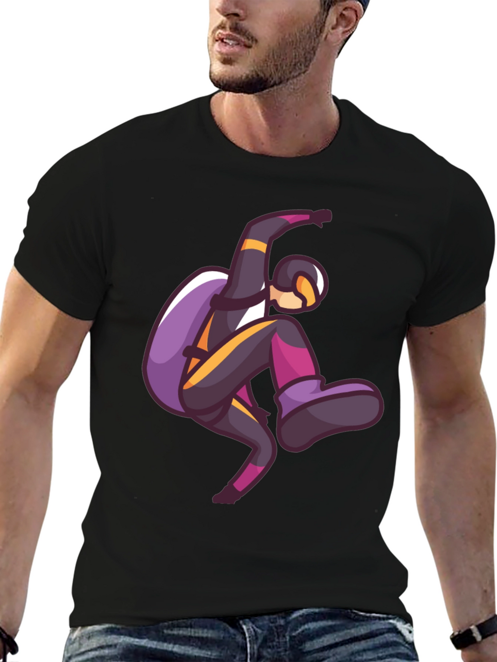 Skydiving Graphic Print T-Shirt