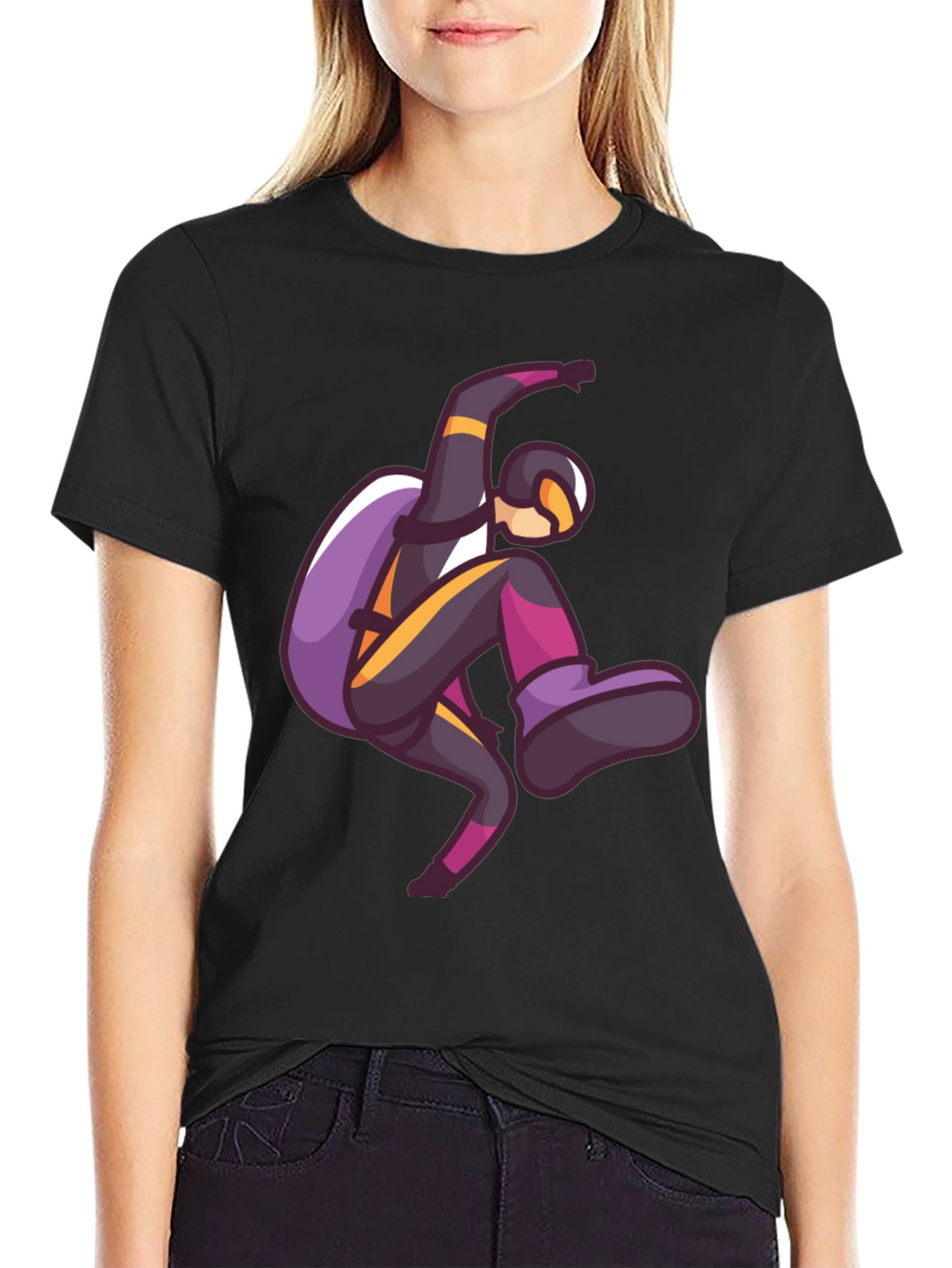 Skydiving Graphic Print T-Shirt