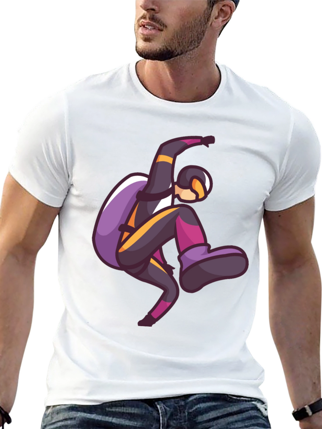 Skydiving Graphic Print T-Shirt