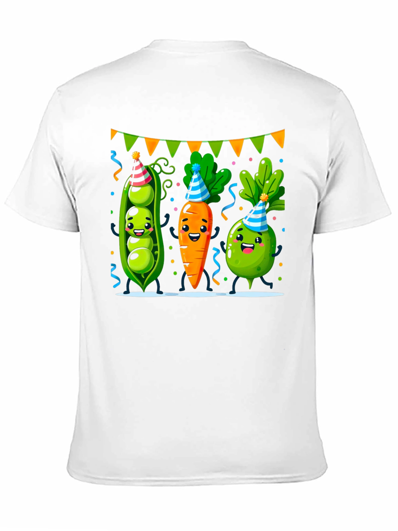 Party Veggies Black T-Shirt