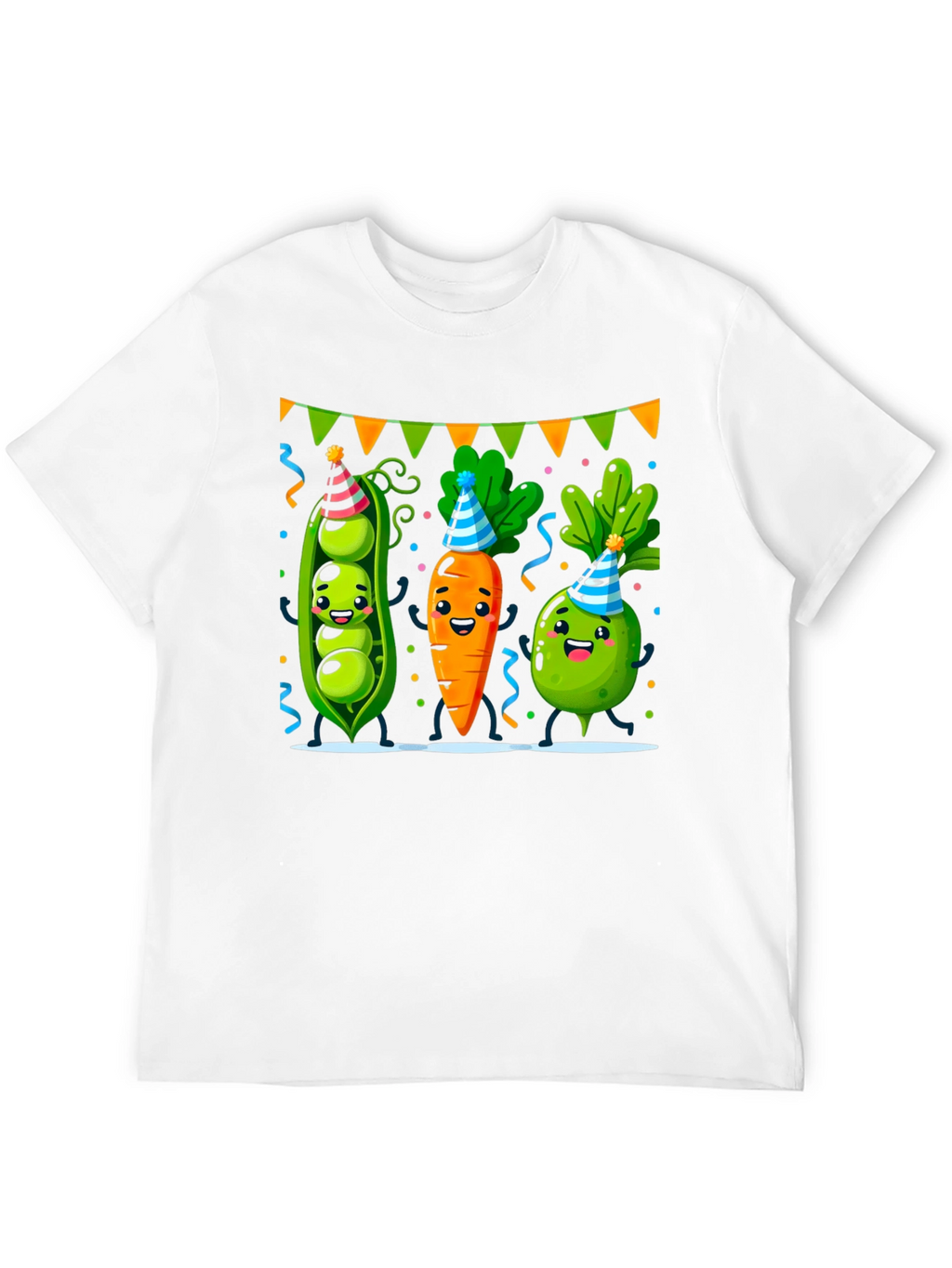 Party Veggies Black T-Shirt