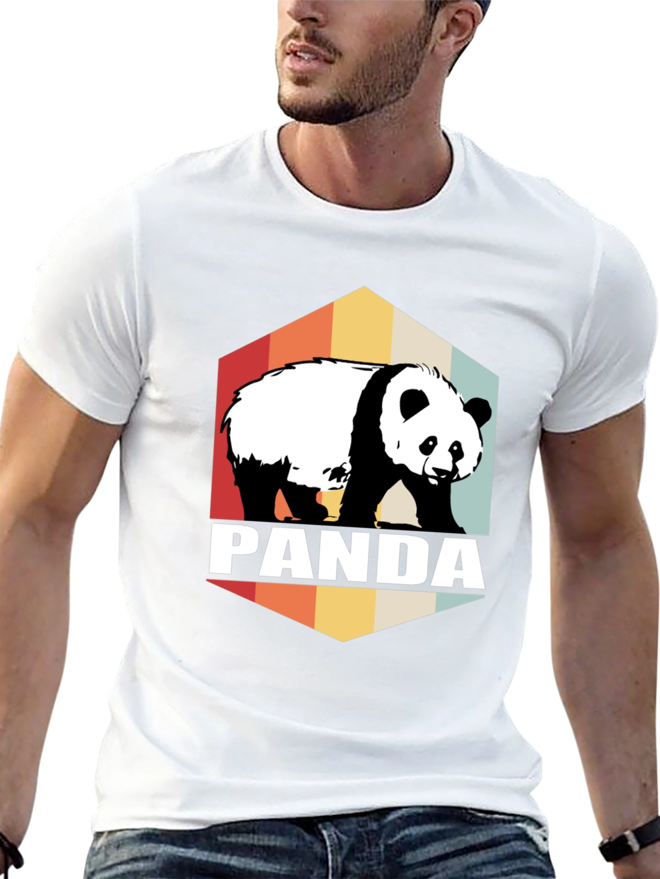 Retro Panda Graphic Tee - Soft Cotton Blend