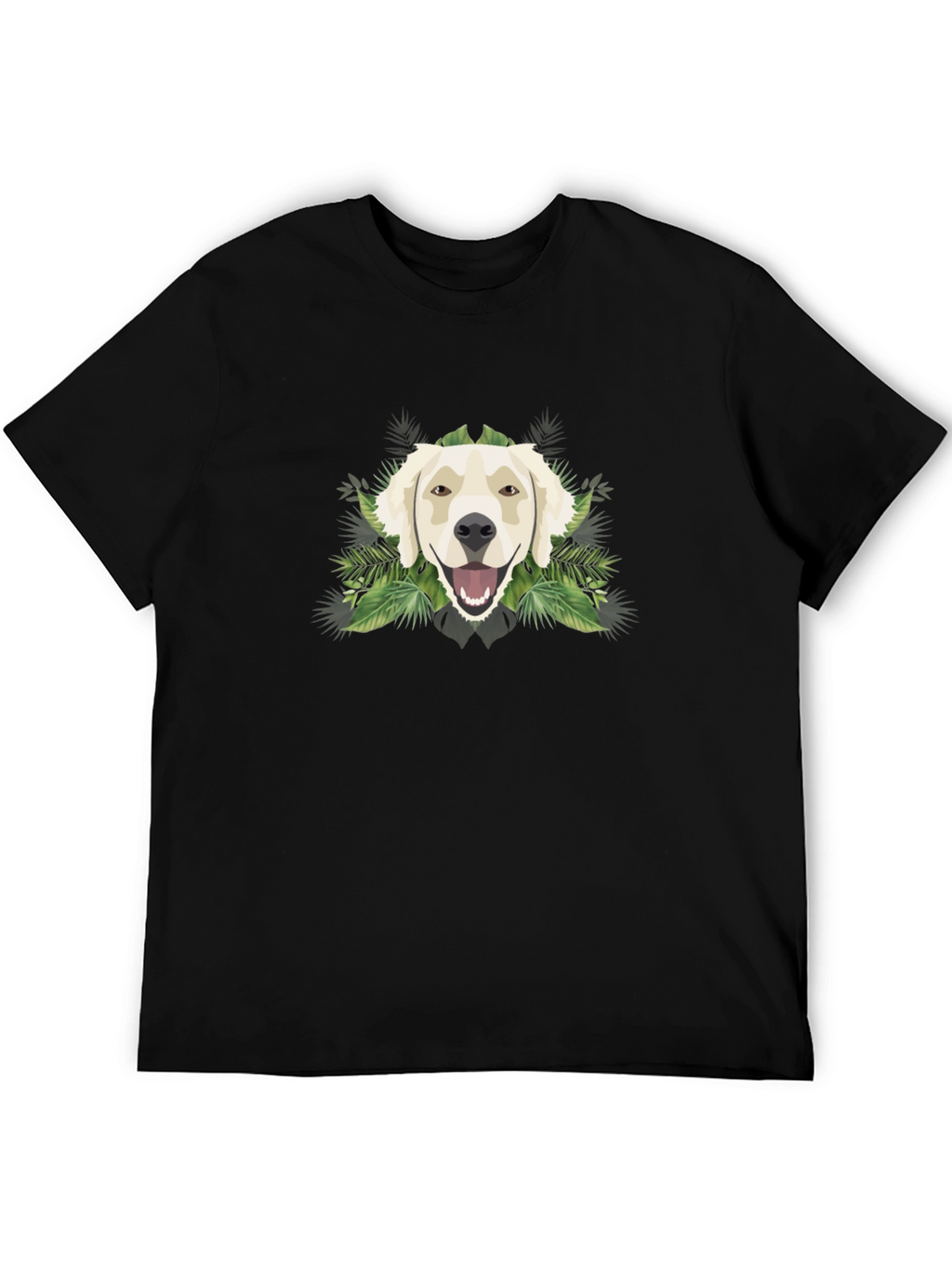 Golden Retriever Graphic Tee - Tropical Dog T-Shirt
