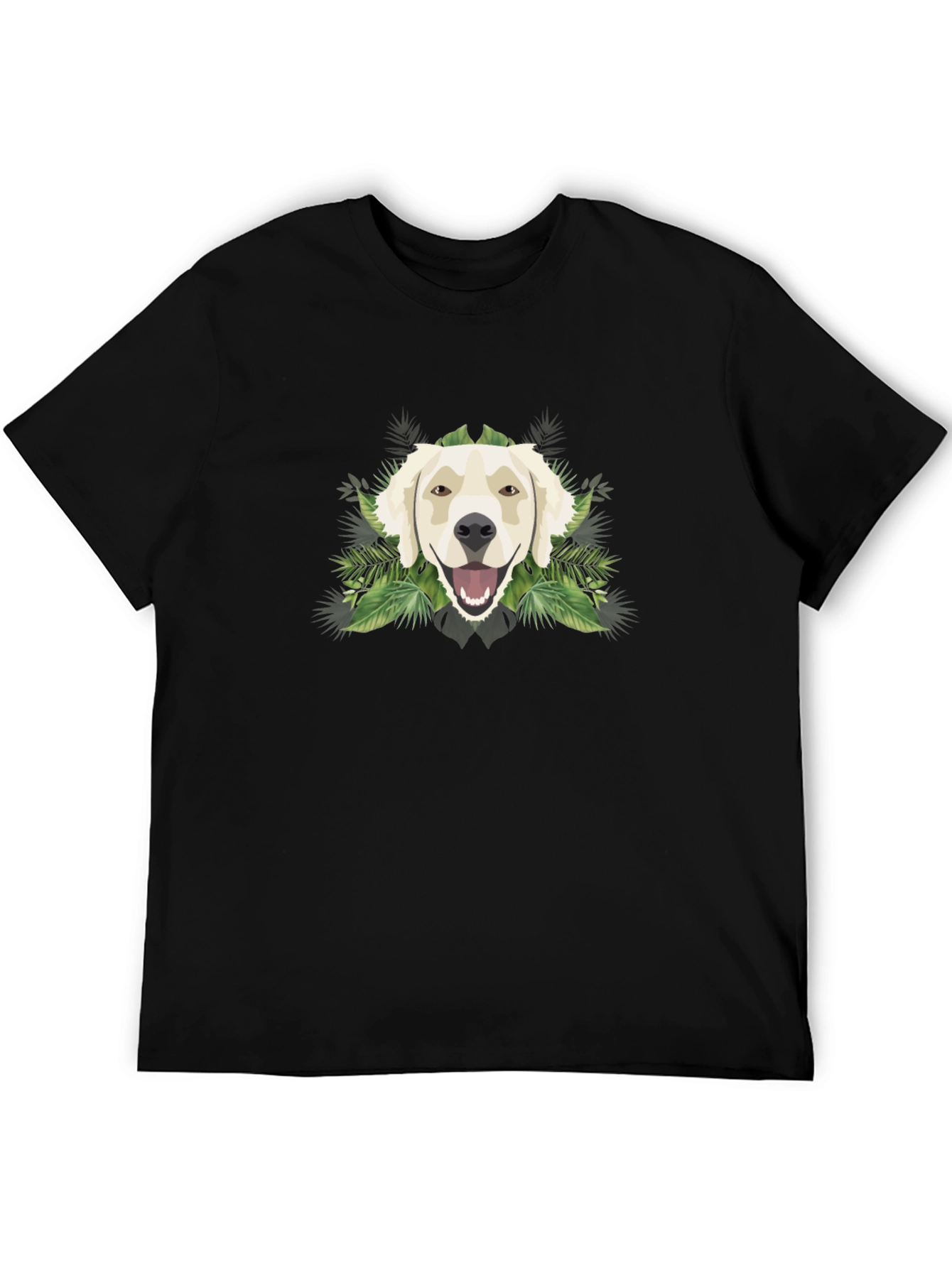 Golden Retriever Graphic Tee - Tropical Dog T-Shirt