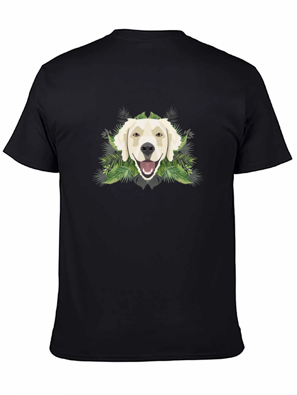 Golden Retriever Graphic Tee - Tropical Dog T-Shirt