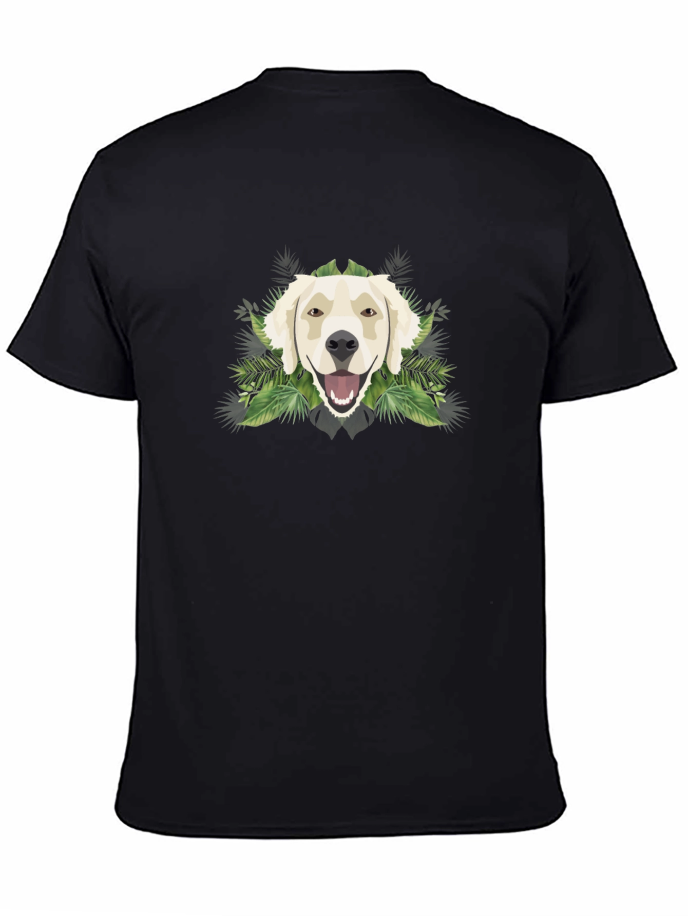 Golden Retriever Graphic Tee - Tropical Dog T-Shirt