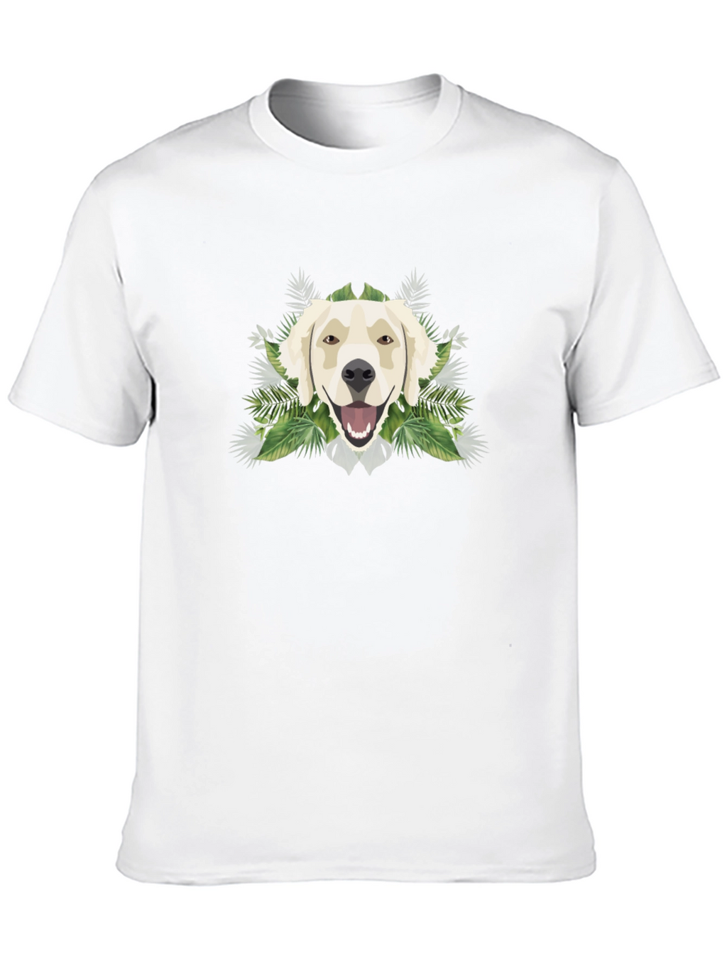 Golden Retriever Graphic Tee - Tropical Dog T-Shirt