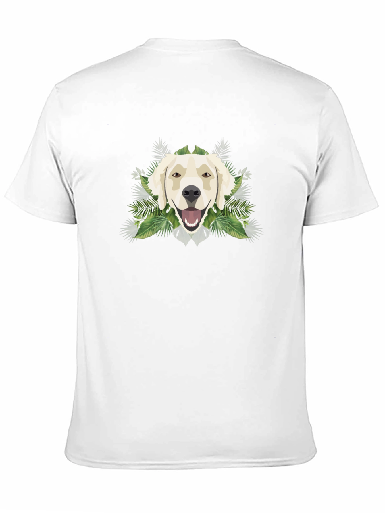 Golden Retriever Graphic Tee - Tropical Dog T-Shirt