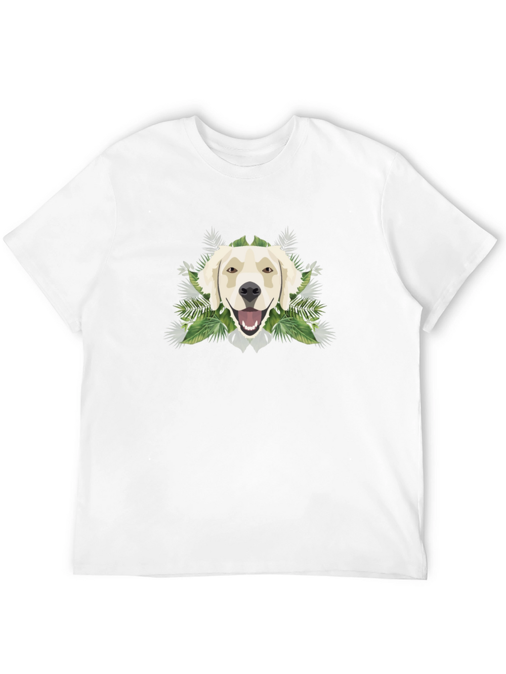 Golden Retriever Graphic Tee - Tropical Dog T-Shirt