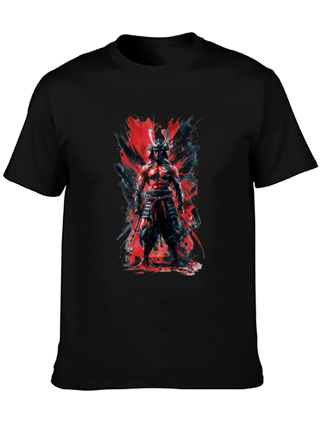 Samurai Warrior Graphic T-Shirt - Bold Black Tee