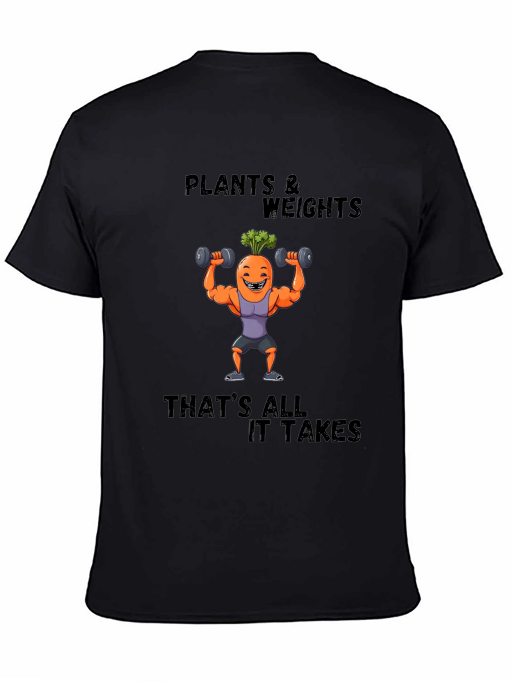 Plants & Weights Graphic Tee - Funny Fitness Shirt