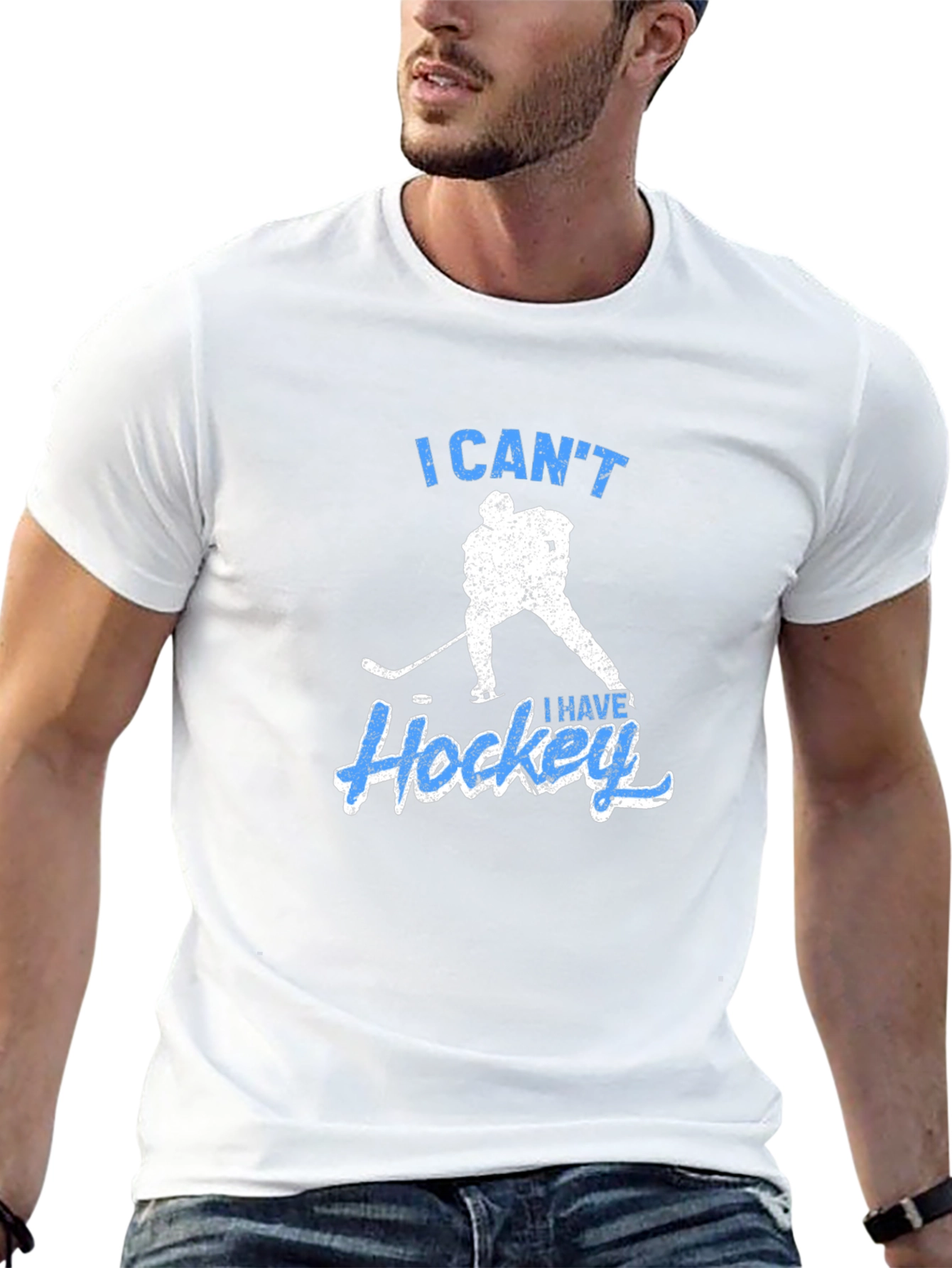 I Cant I Have Hockey Black T-Shirt