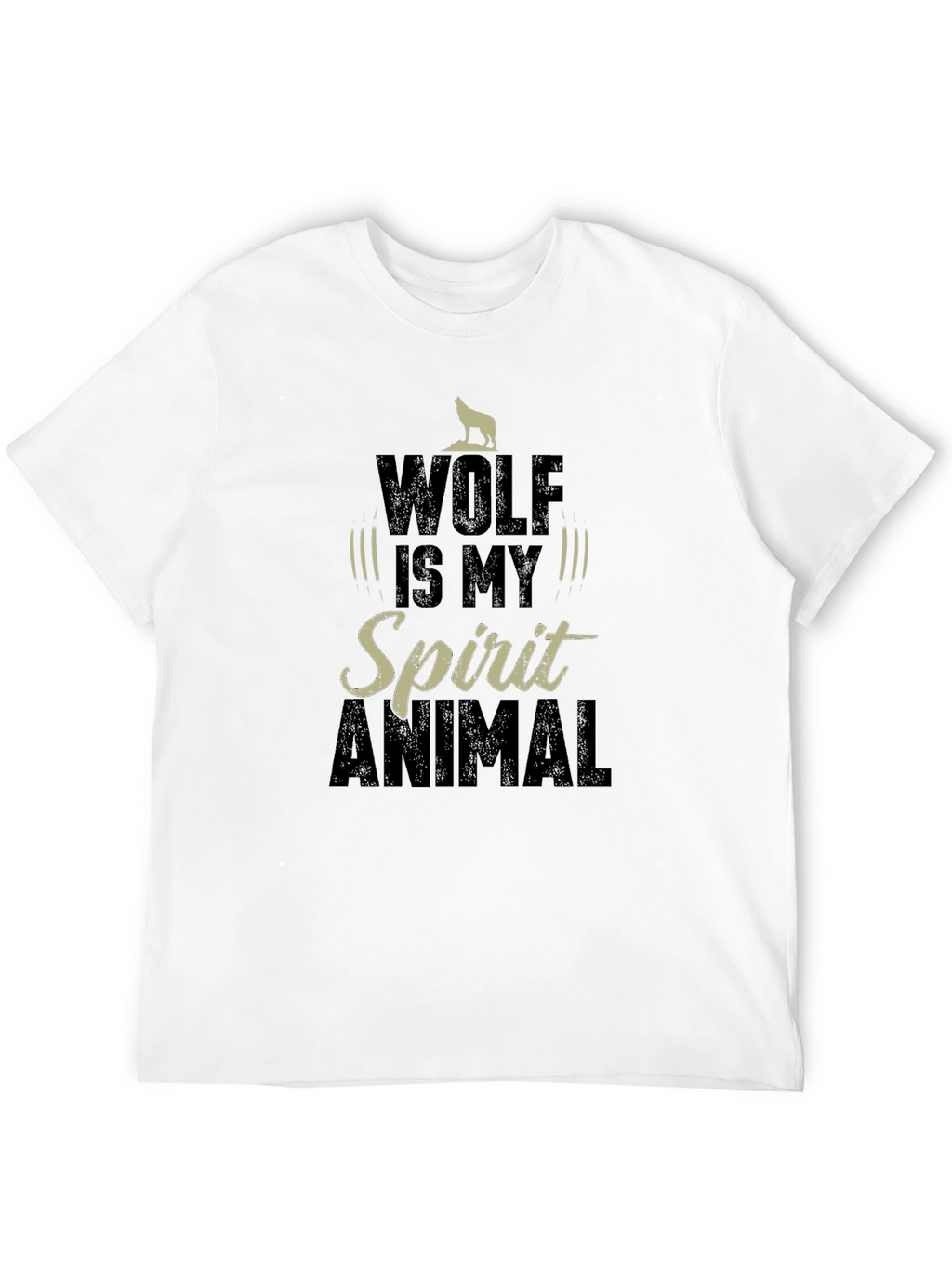 Wolf Spirit Animal Graphic T-Shirt - Black