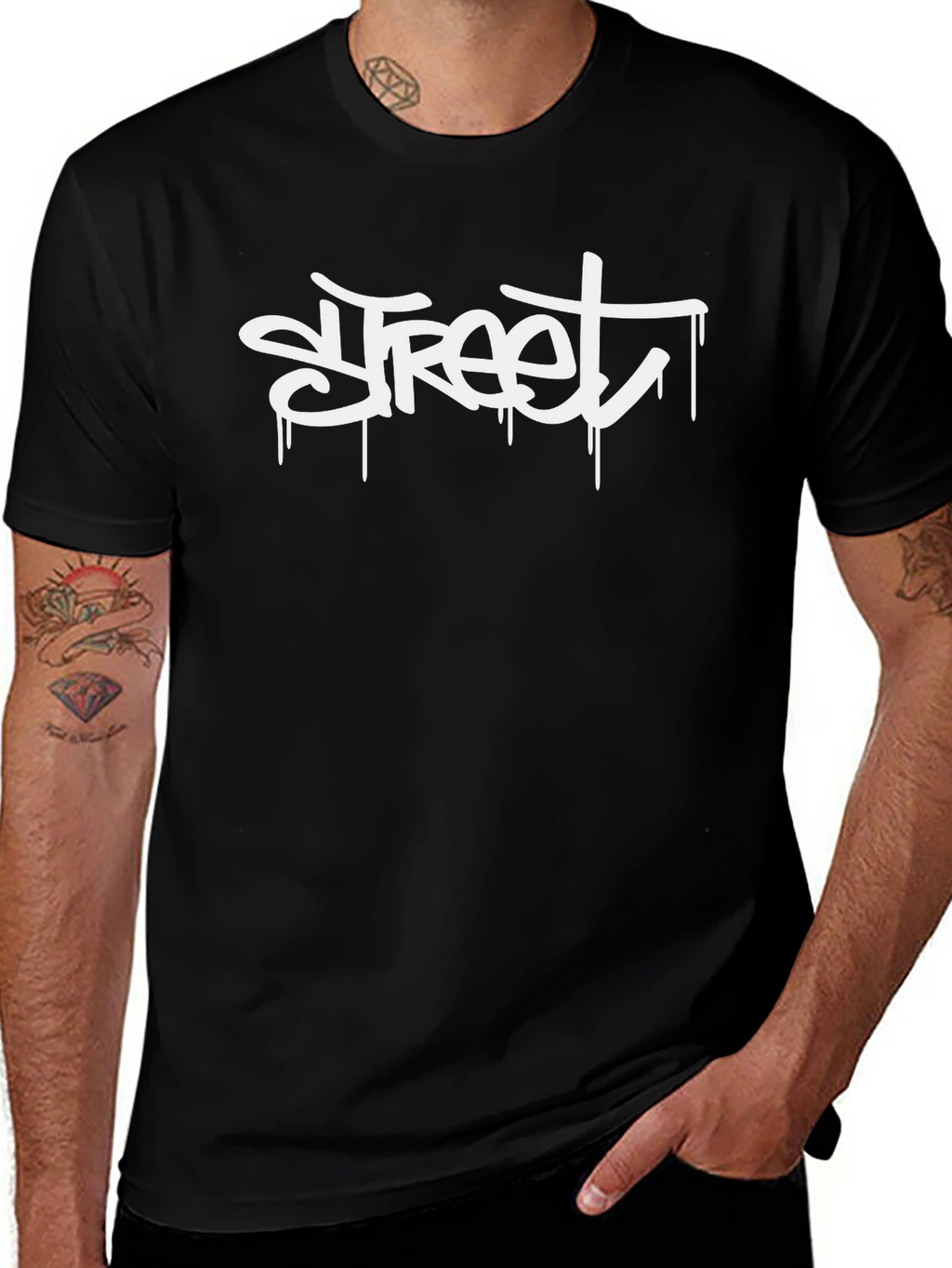 Urban Street Style Tee - Graffiti Word Design