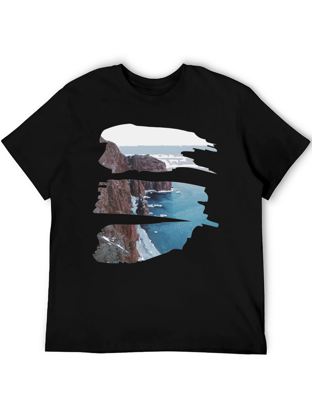 Nature Cliff Black Tee