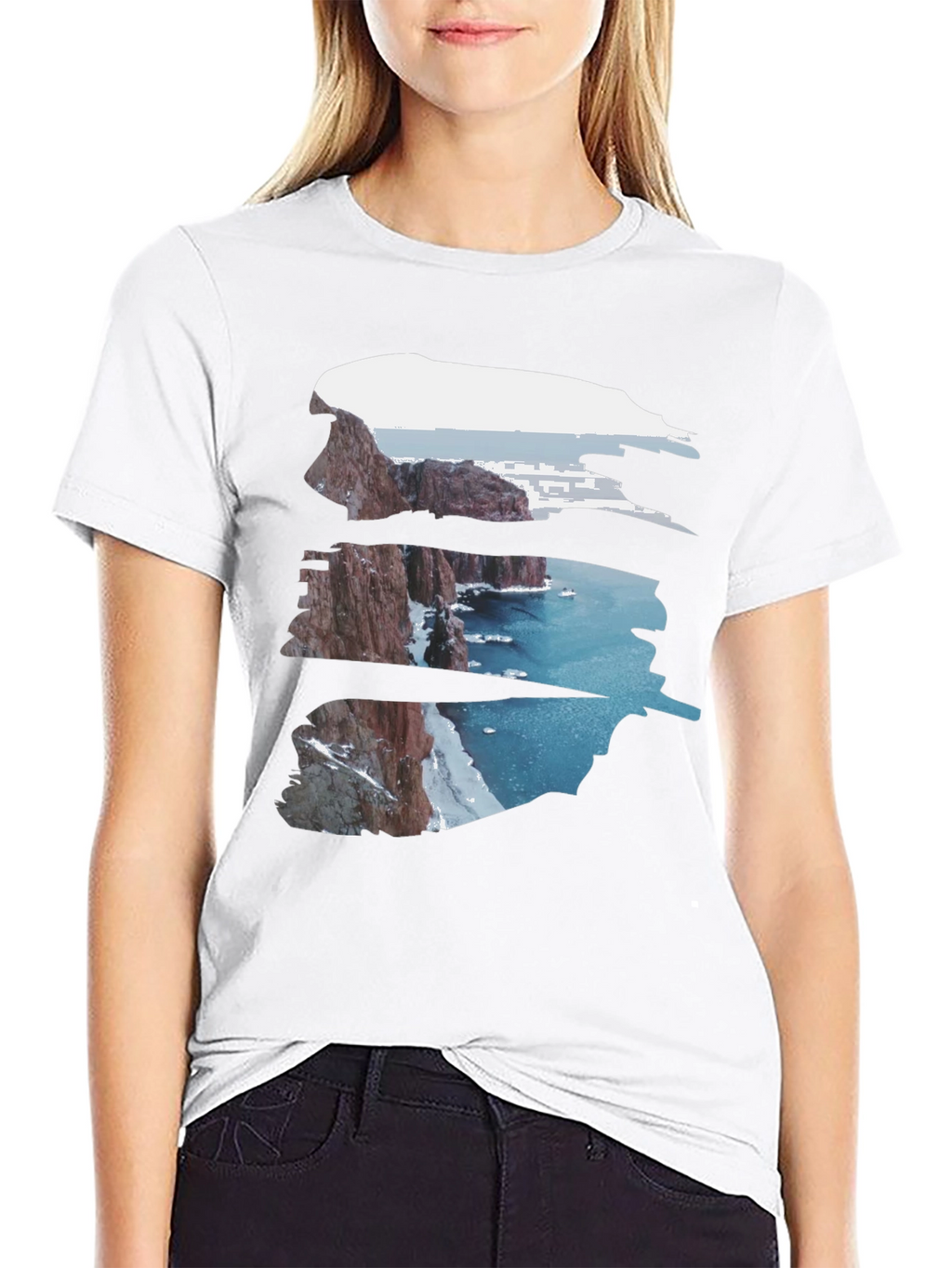 Nature Cliff Black Tee