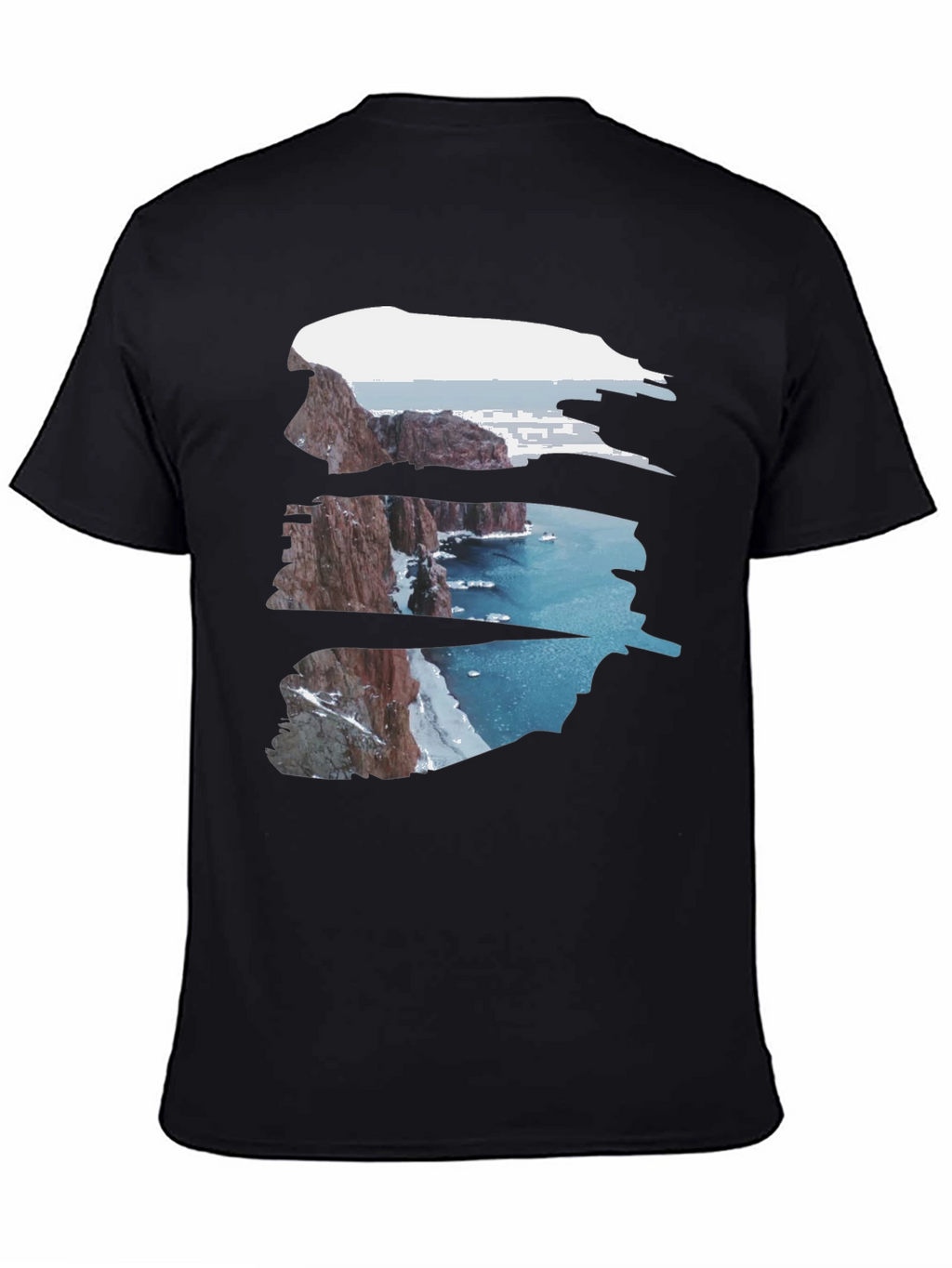 Nature Cliff Black Tee