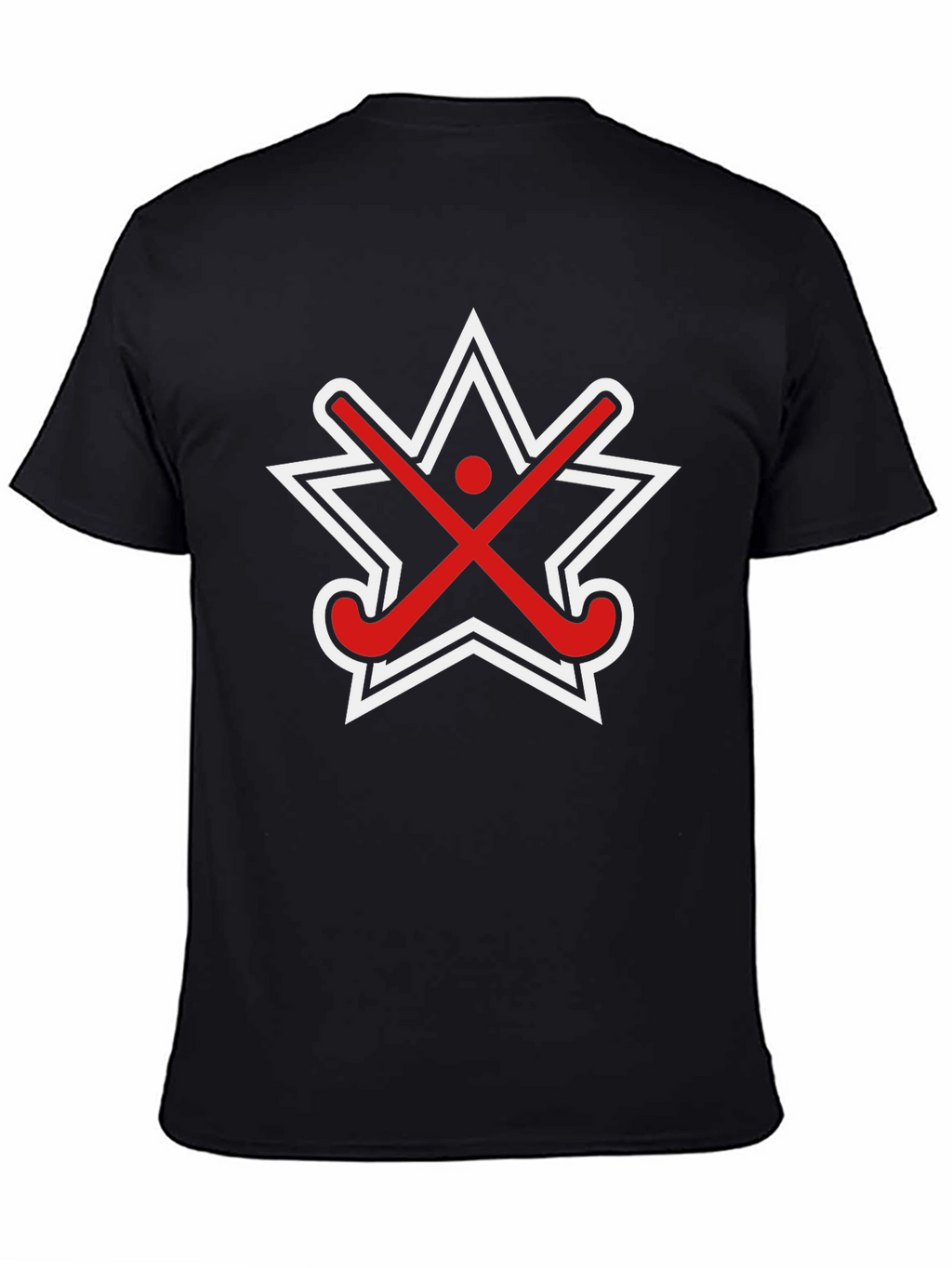 Hockey Star Graphic Black T-Shirt