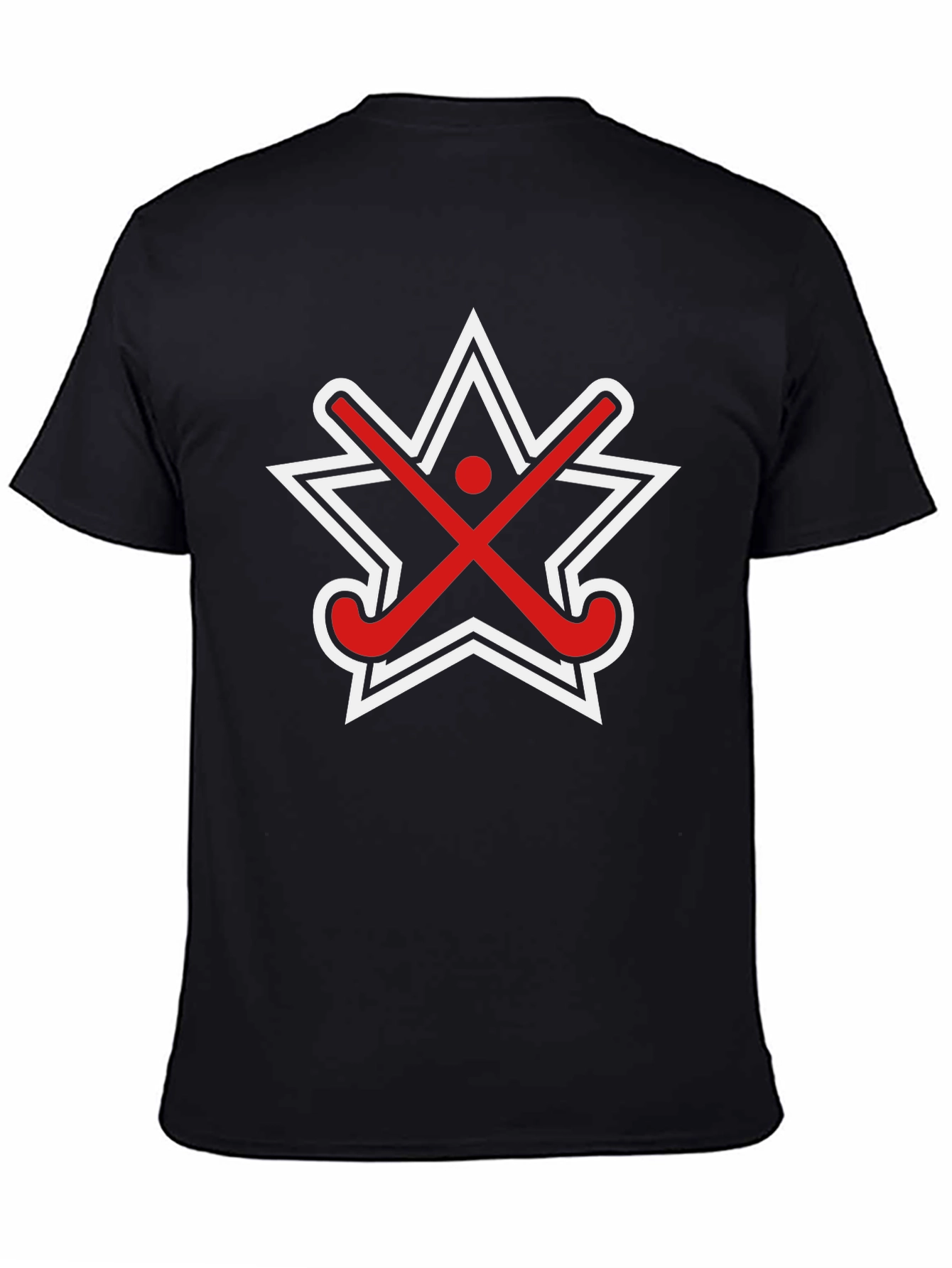 Hockey Star Graphic Black T-Shirt