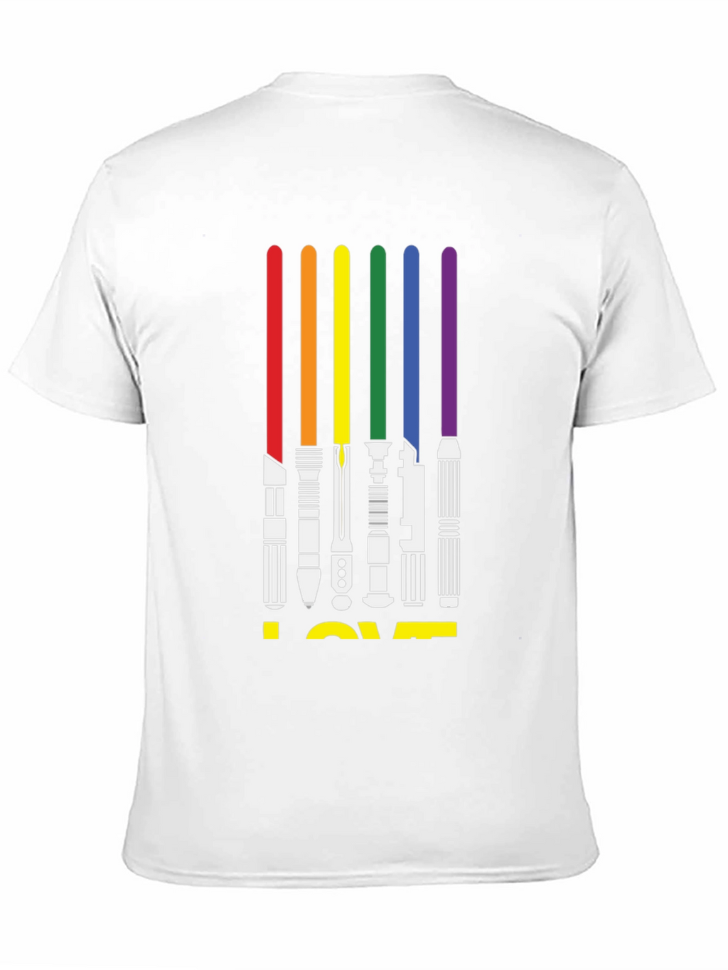 Rainbow Lightsaber LOVE Graphic Tee