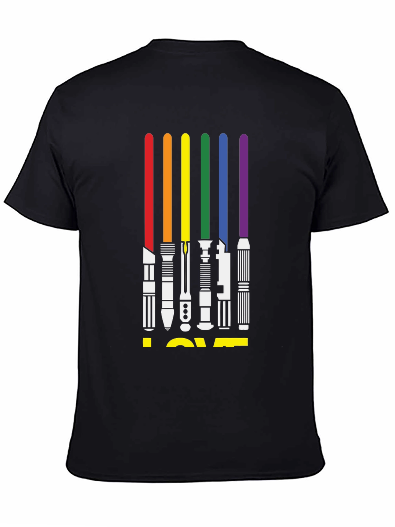 Rainbow Lightsaber LOVE Graphic Tee