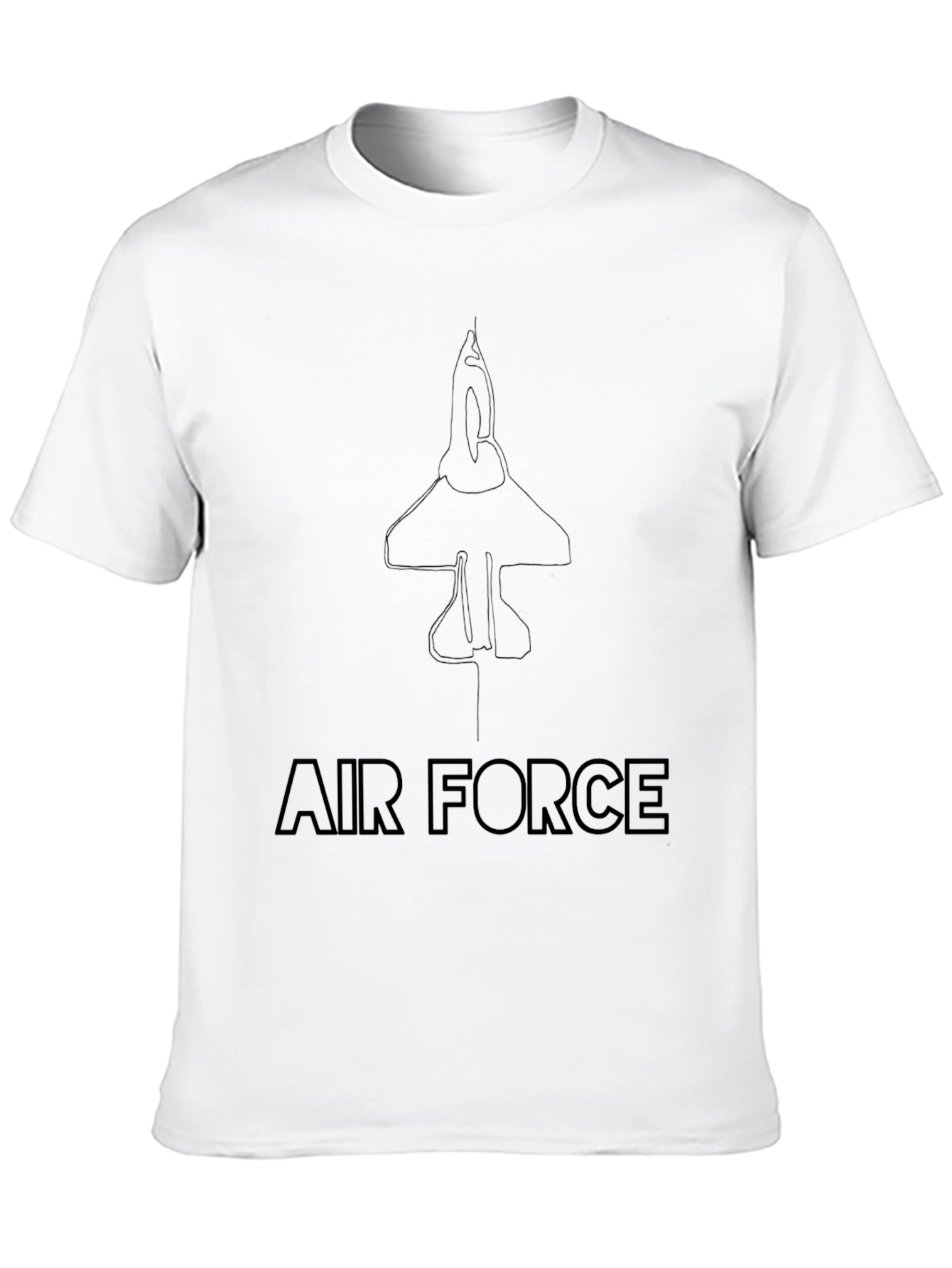 Air Force Jet Graphic Tee - Stylish Black T-Shirt