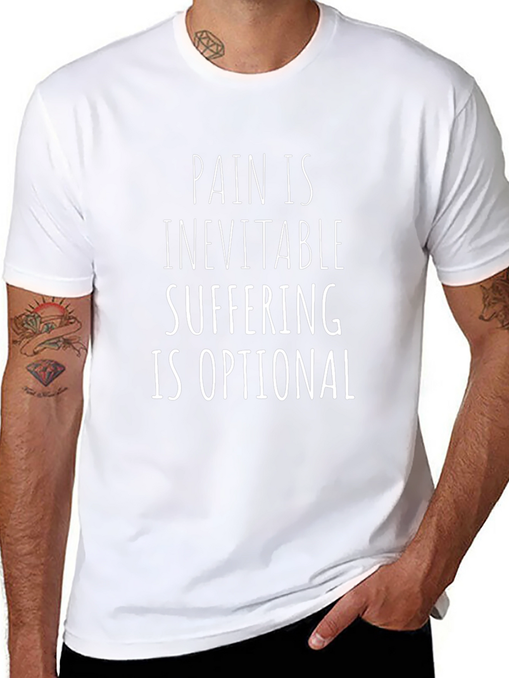 Pain is Inevitable Suffer Optional Graphic Tee