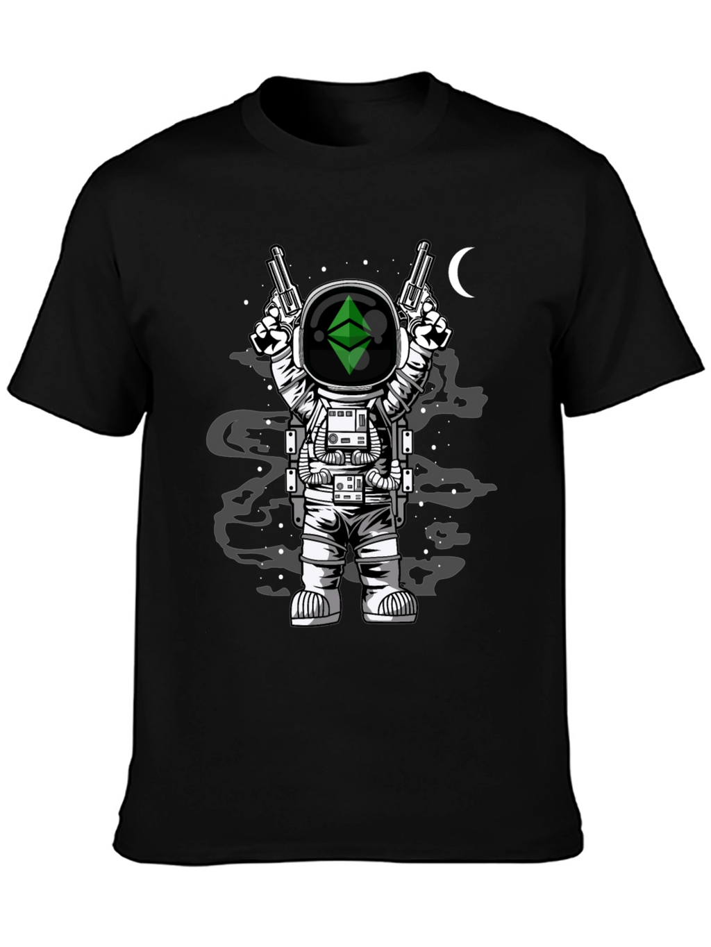 Astronaut Ethereum Crypto Black T-Shirt
