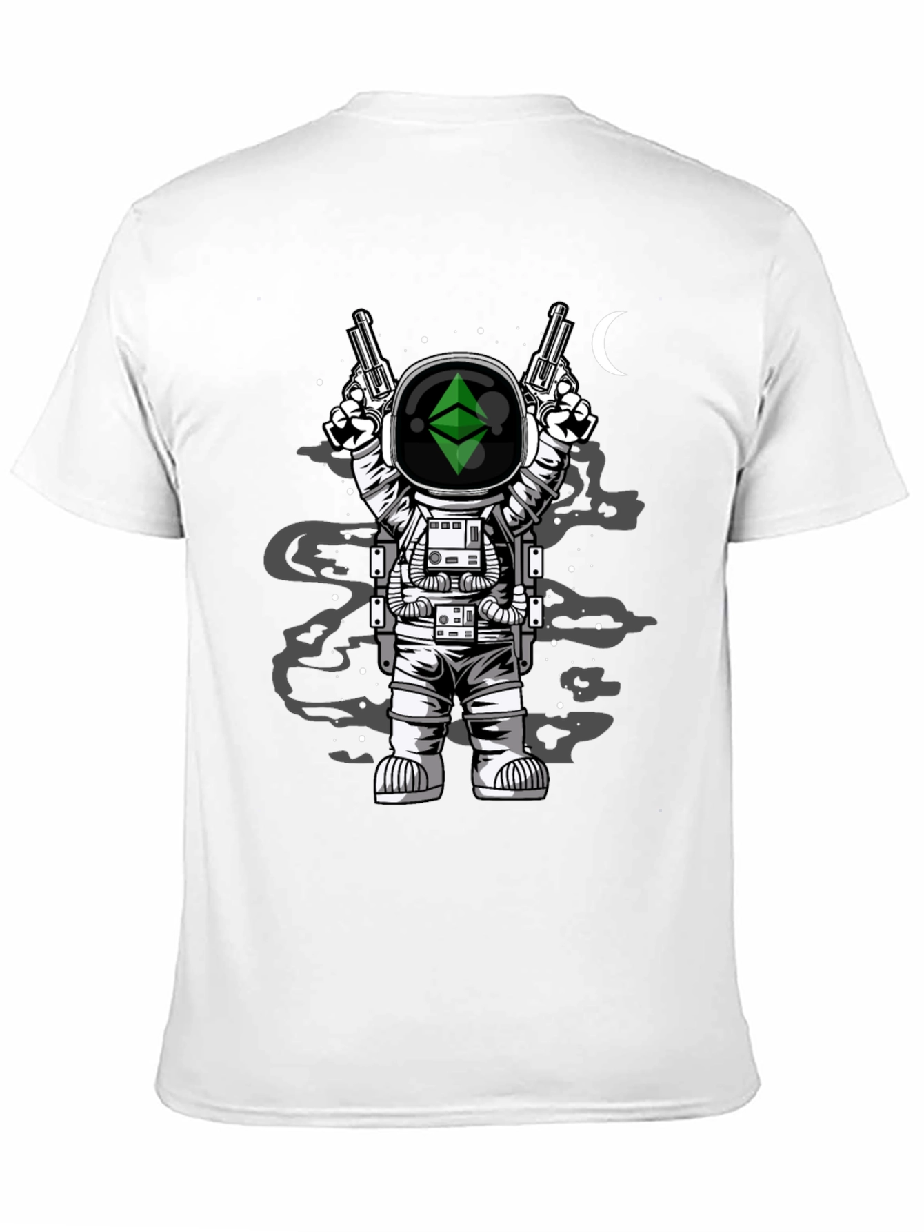 Astronaut Ethereum Crypto Black T-Shirt