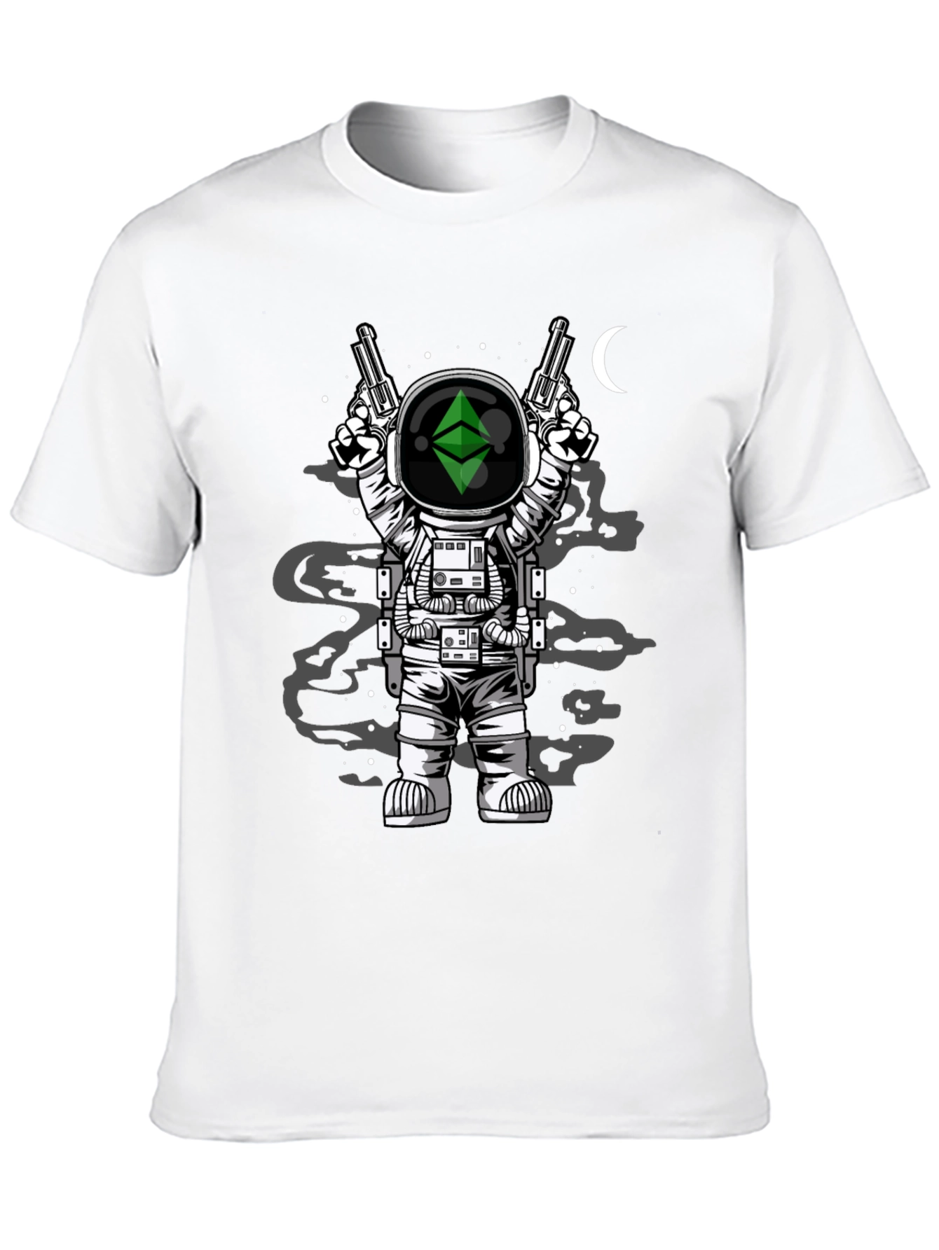 Astronaut Ethereum Crypto Black T-Shirt