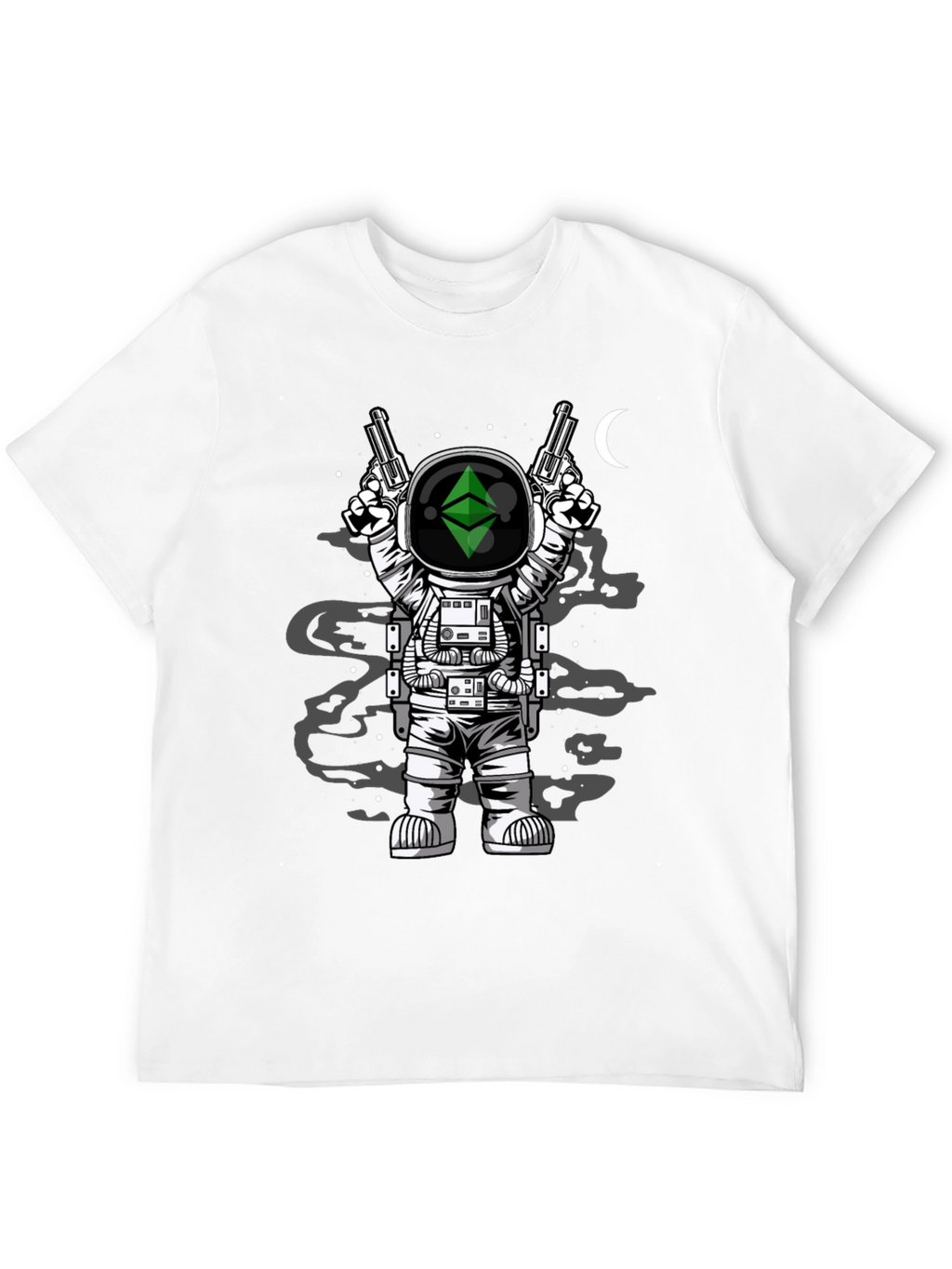 Astronaut Ethereum Crypto Black T-Shirt