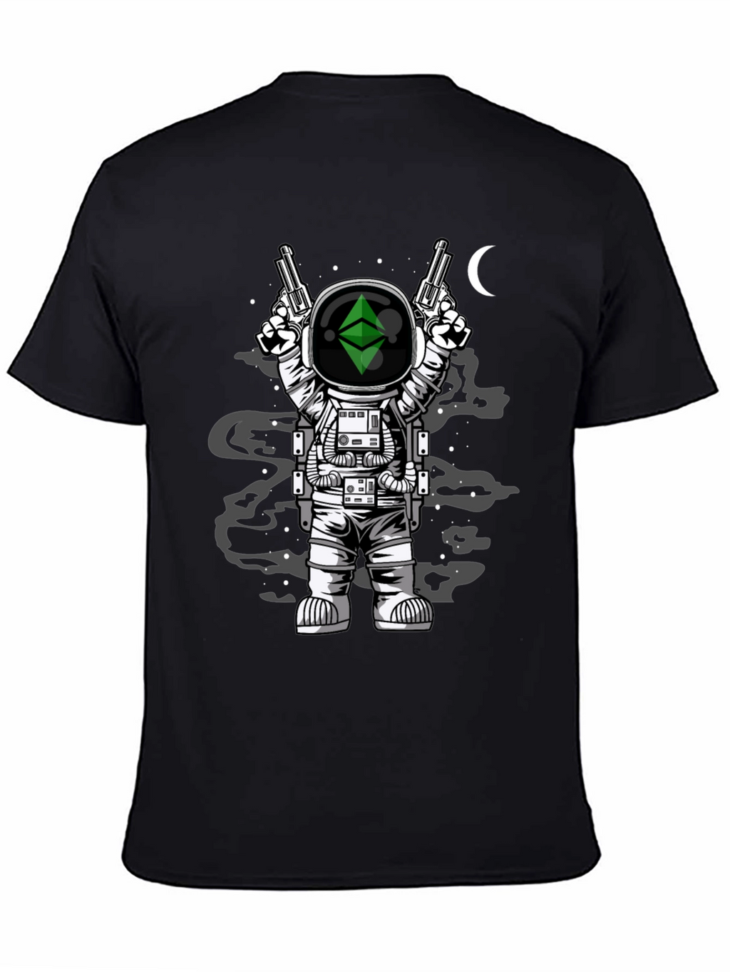 Astronaut Ethereum Crypto Black T-Shirt