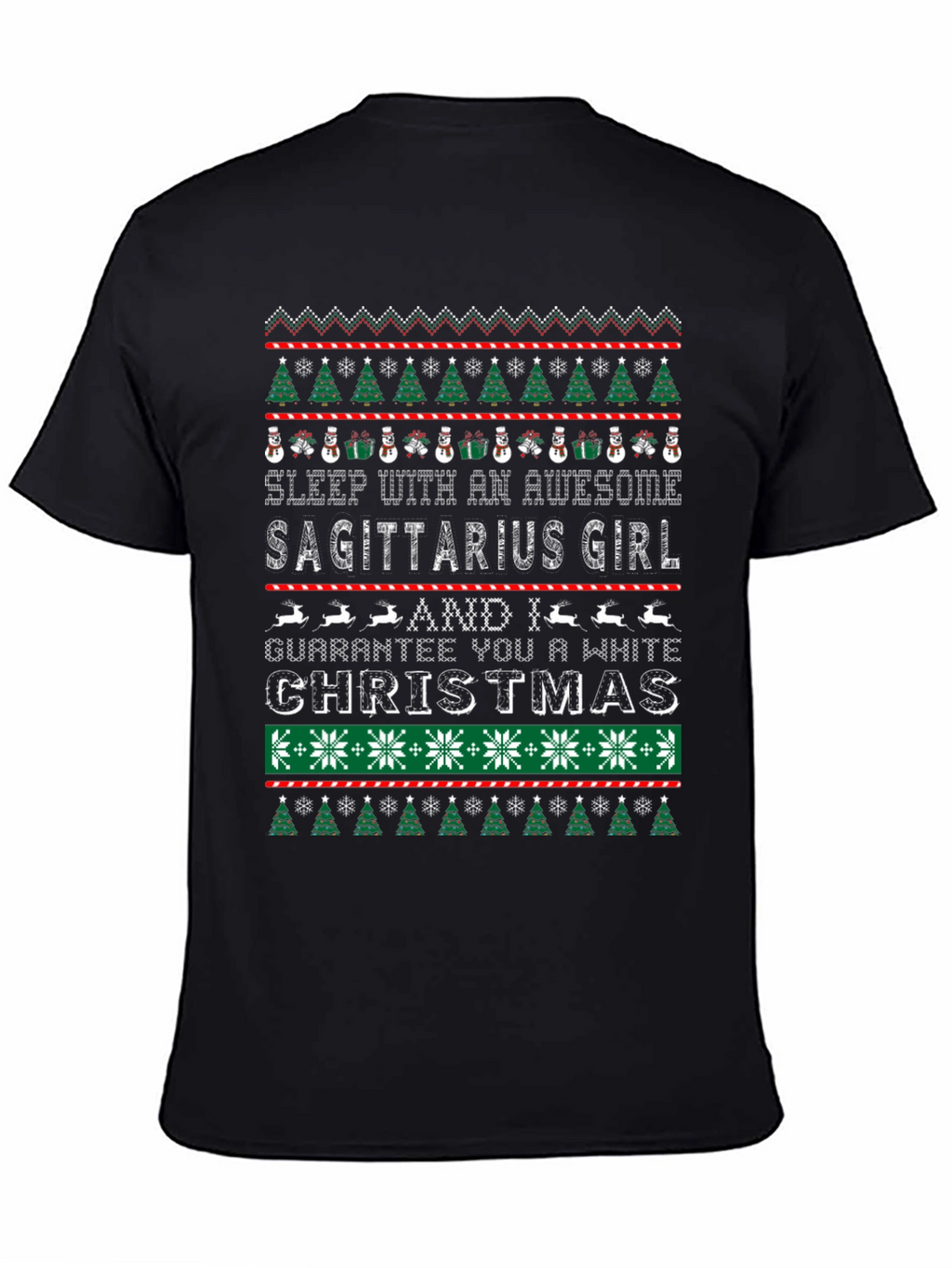 Sagittarius Girl Christmas T-Shirt Ugly Sweater Style
