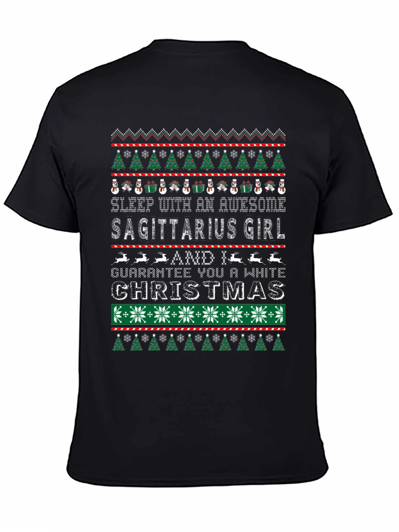 Sagittarius Girl Christmas T-Shirt Ugly Sweater Style