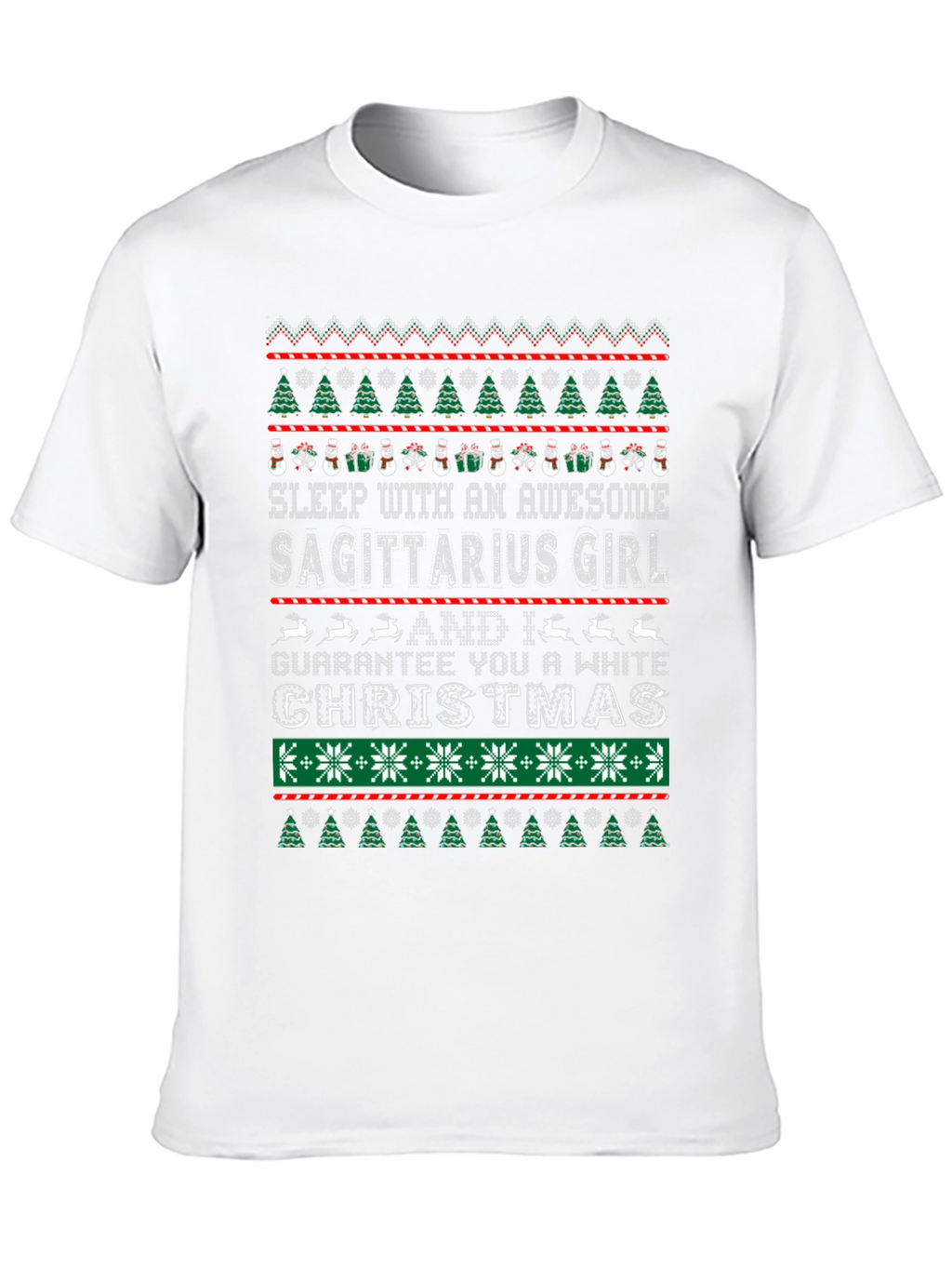 Sagittarius Girl Christmas T-Shirt Ugly Sweater Style