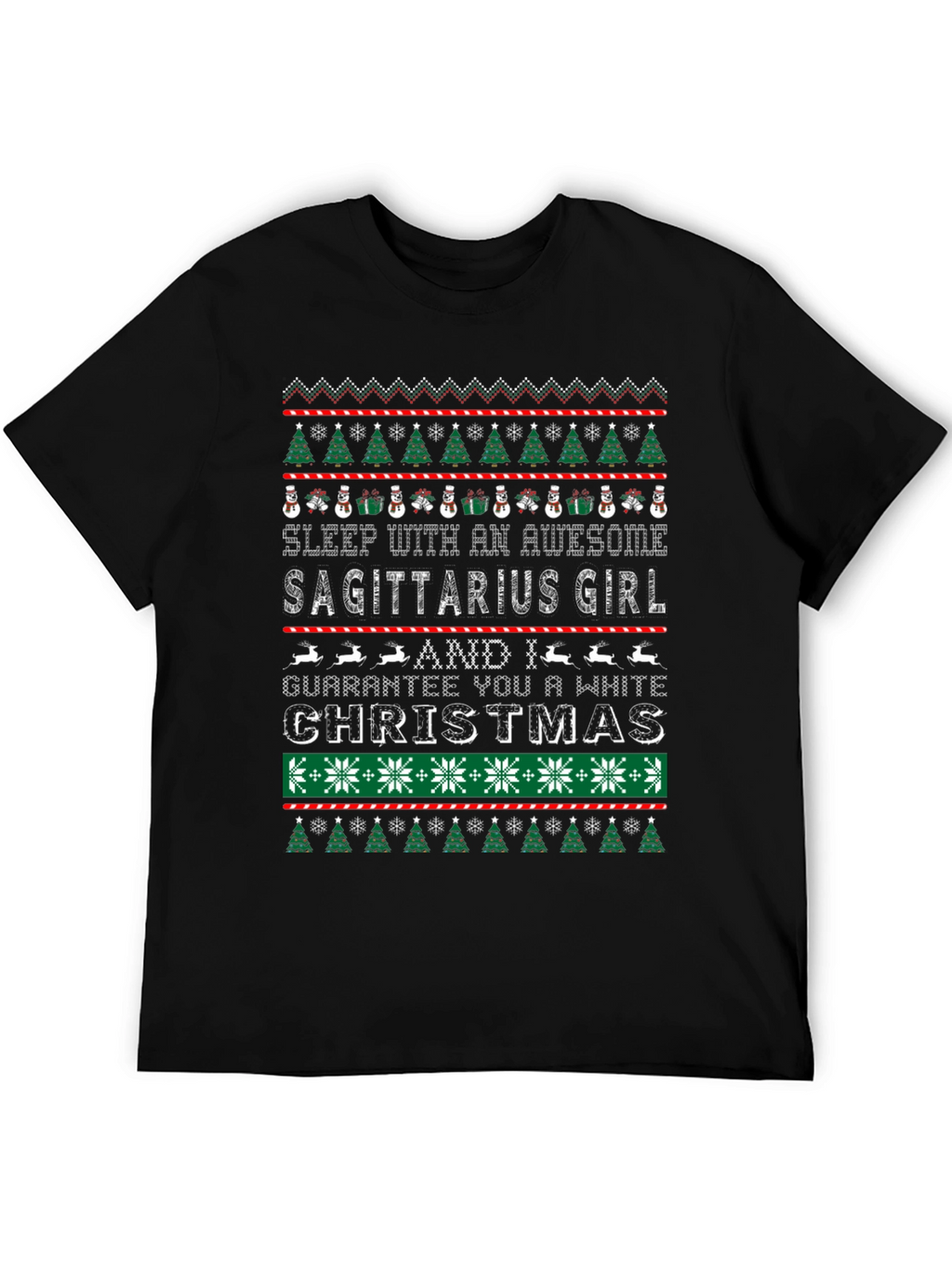 Sagittarius Girl Christmas T-Shirt Ugly Sweater Style