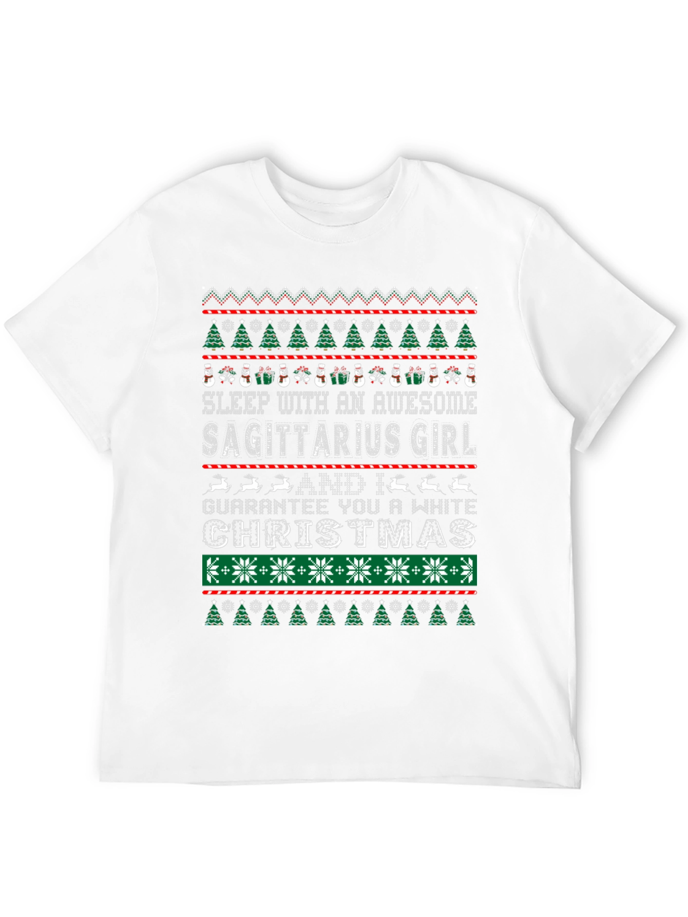 Sagittarius Girl Christmas T-Shirt Ugly Sweater Style