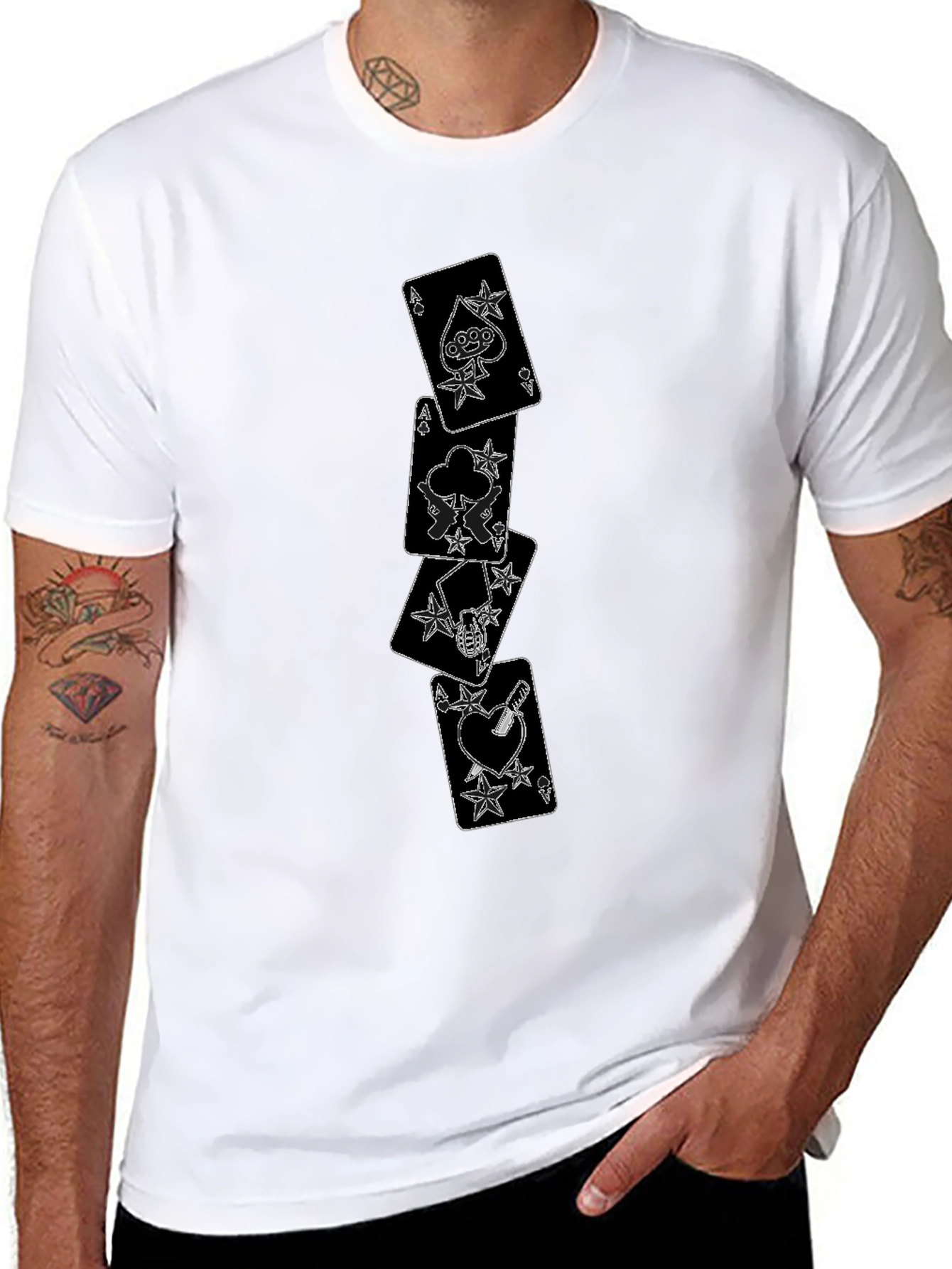 Ace Card Graphic Black T-Shirt