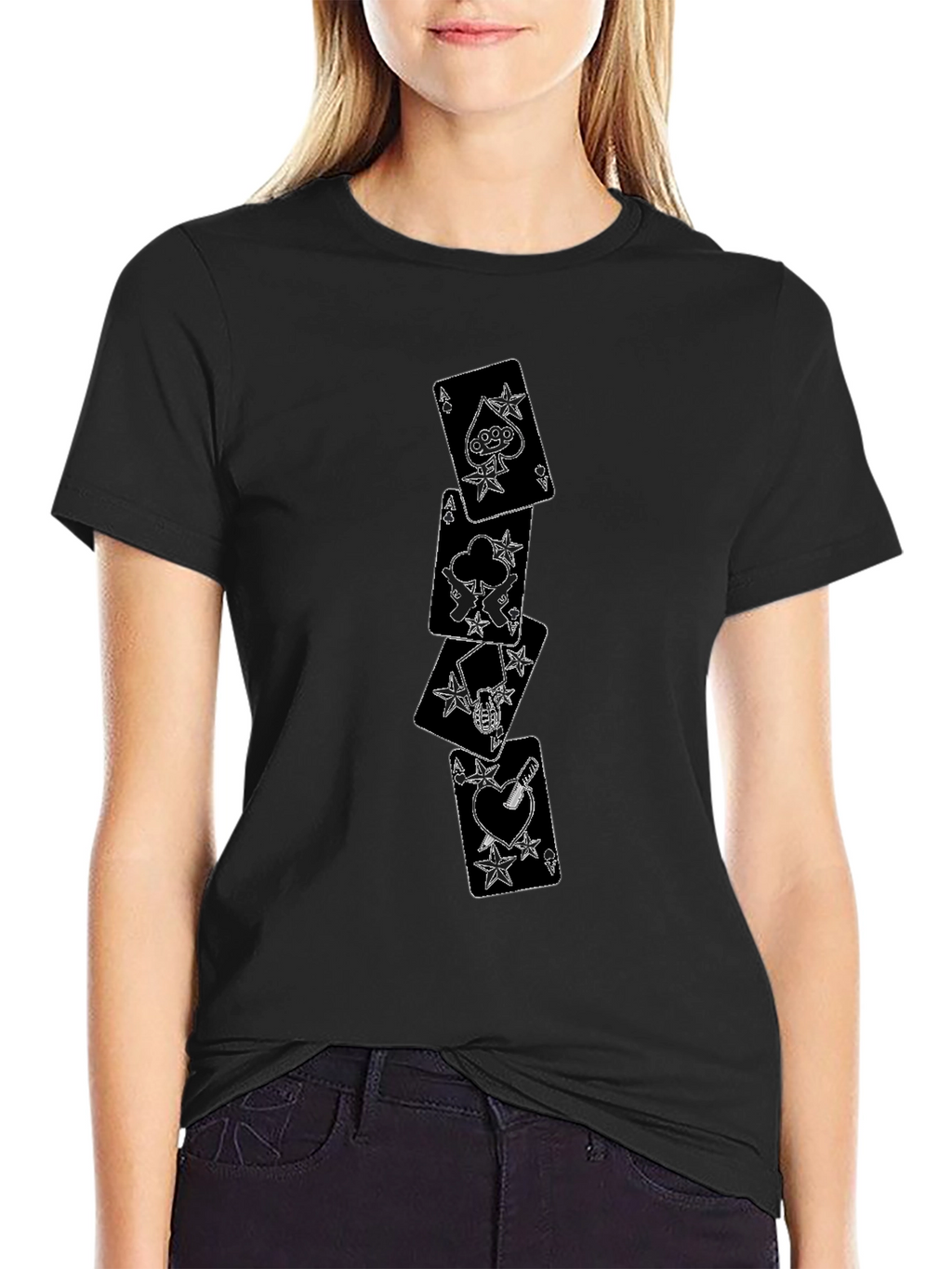 Ace Card Graphic Black T-Shirt