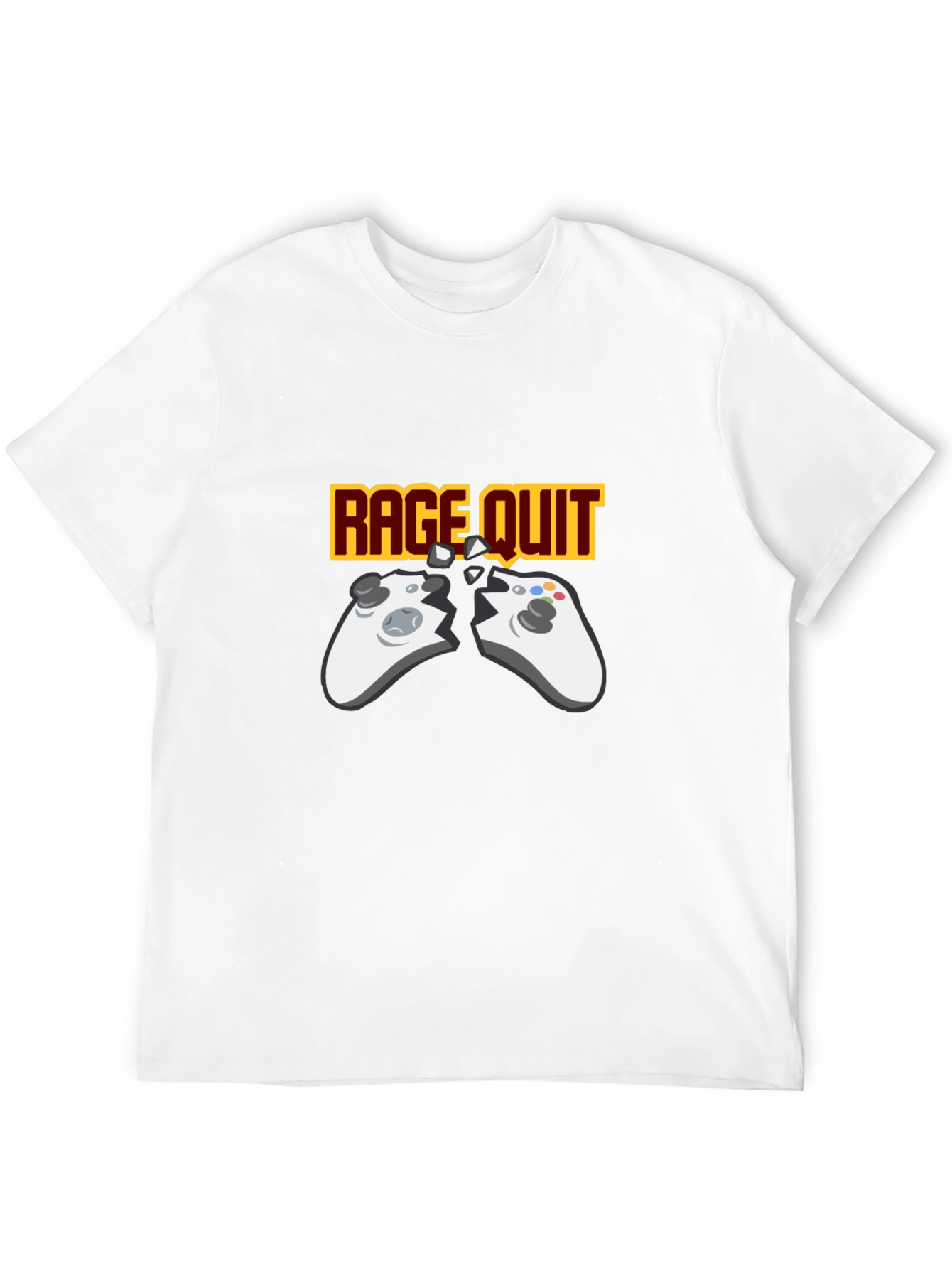 Rage Quit Gaming T-Shirt - Broken Controller Gamer Tee