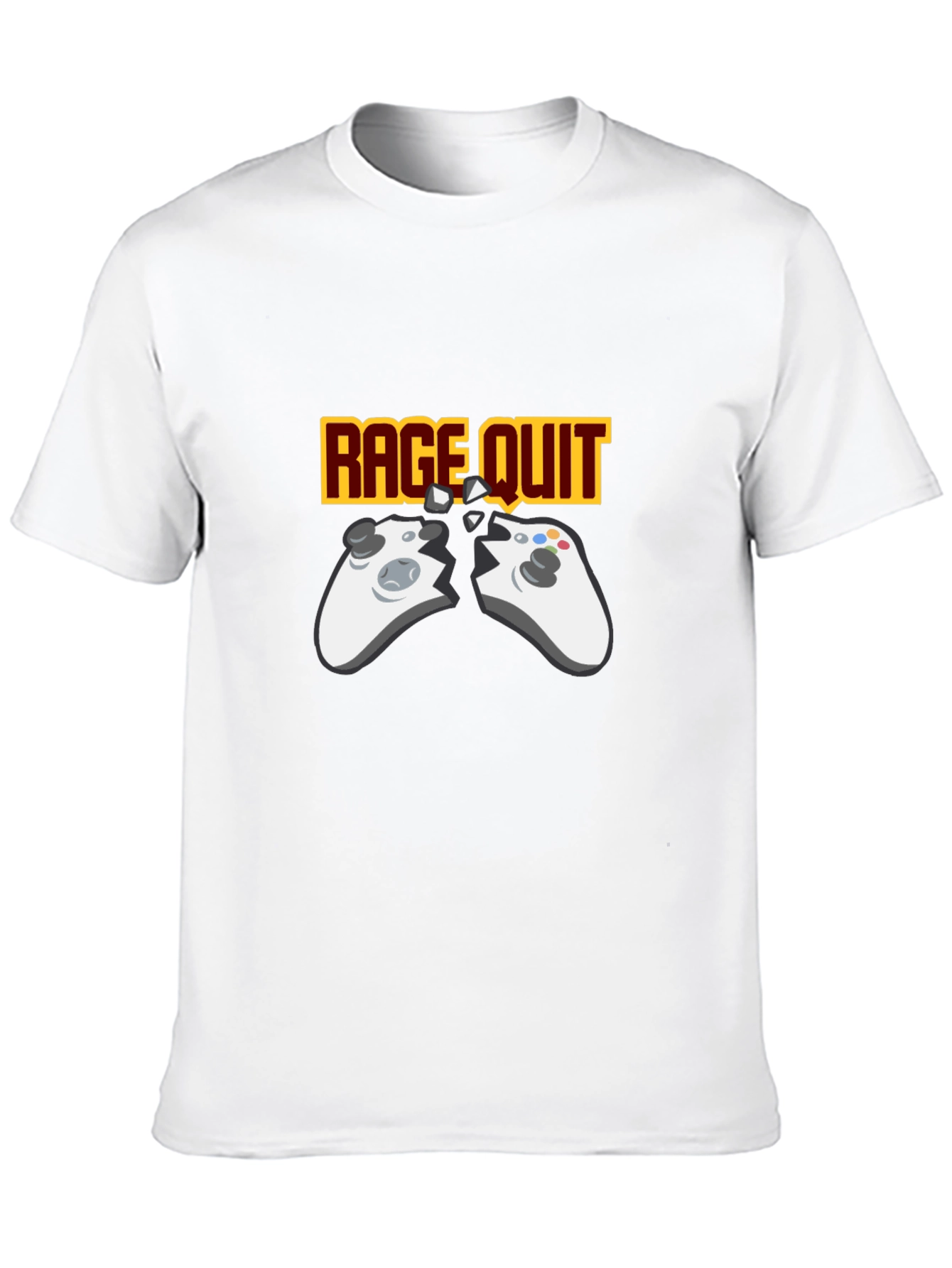 Rage Quit Gaming T-Shirt - Broken Controller Gamer Tee