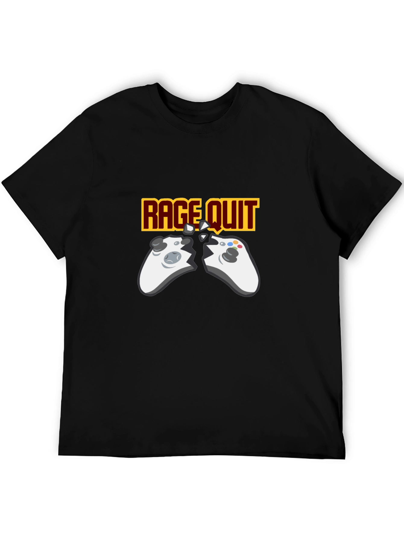 Rage Quit Gaming T-Shirt - Broken Controller Gamer Tee