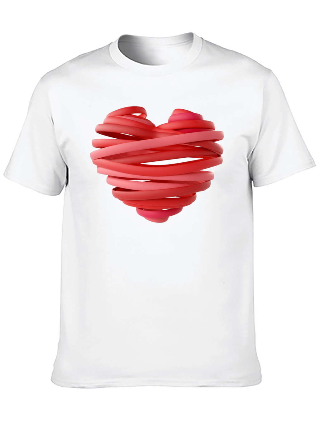 Heart Ribbon Graphic Tee - Stylish Black T-Shirt