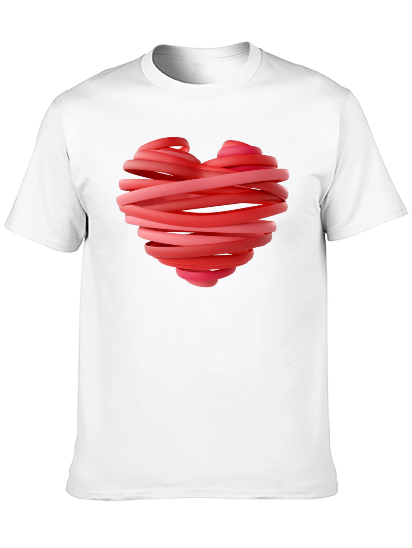 Heart Ribbon Graphic Tee - Stylish Black T-Shirt